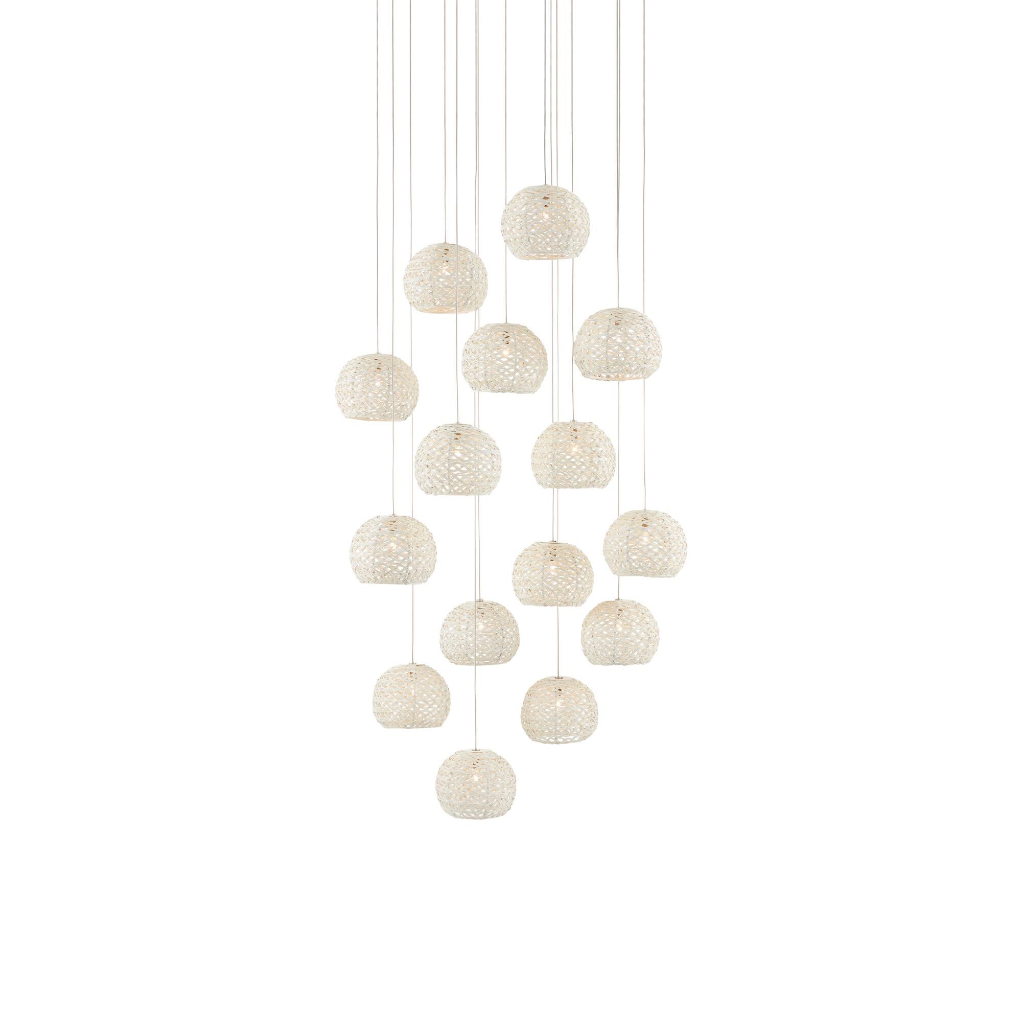 Shown in White/Painted Silver finish and Sugar White/Metal shade