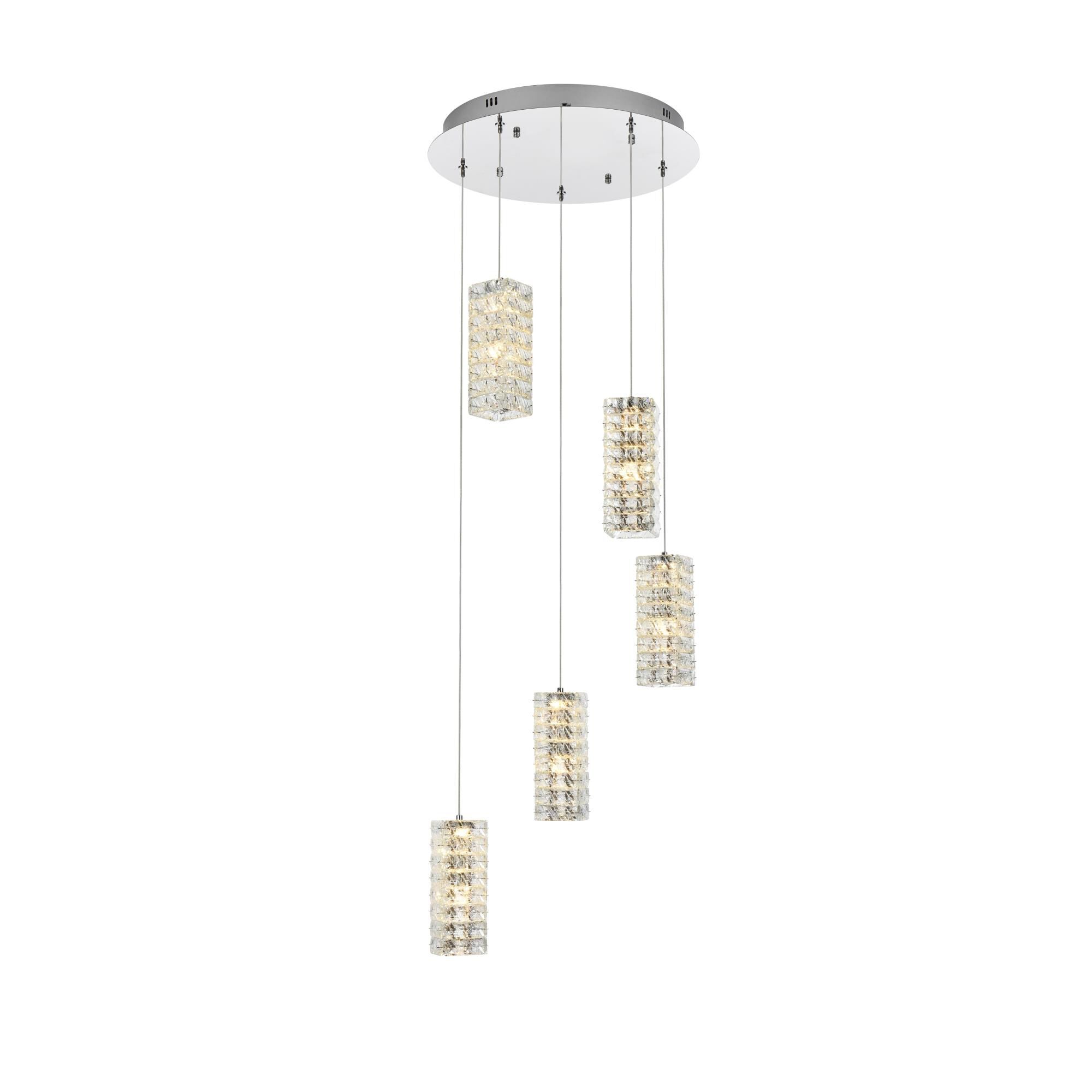 Shown in Chrome finish and Rc crystal and Clear glass