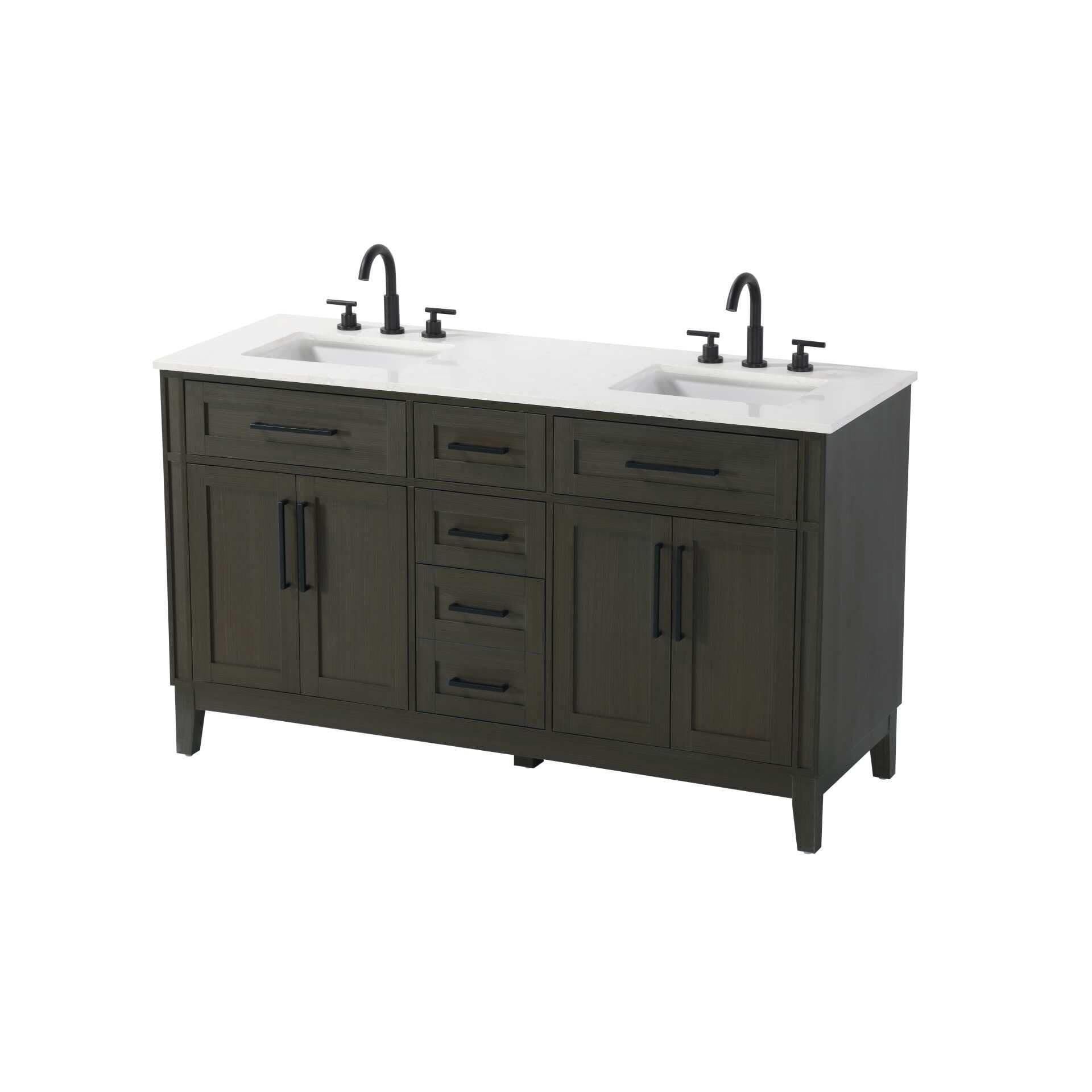 Virginia 60 Inch Bath Vanity by Elegant Decor