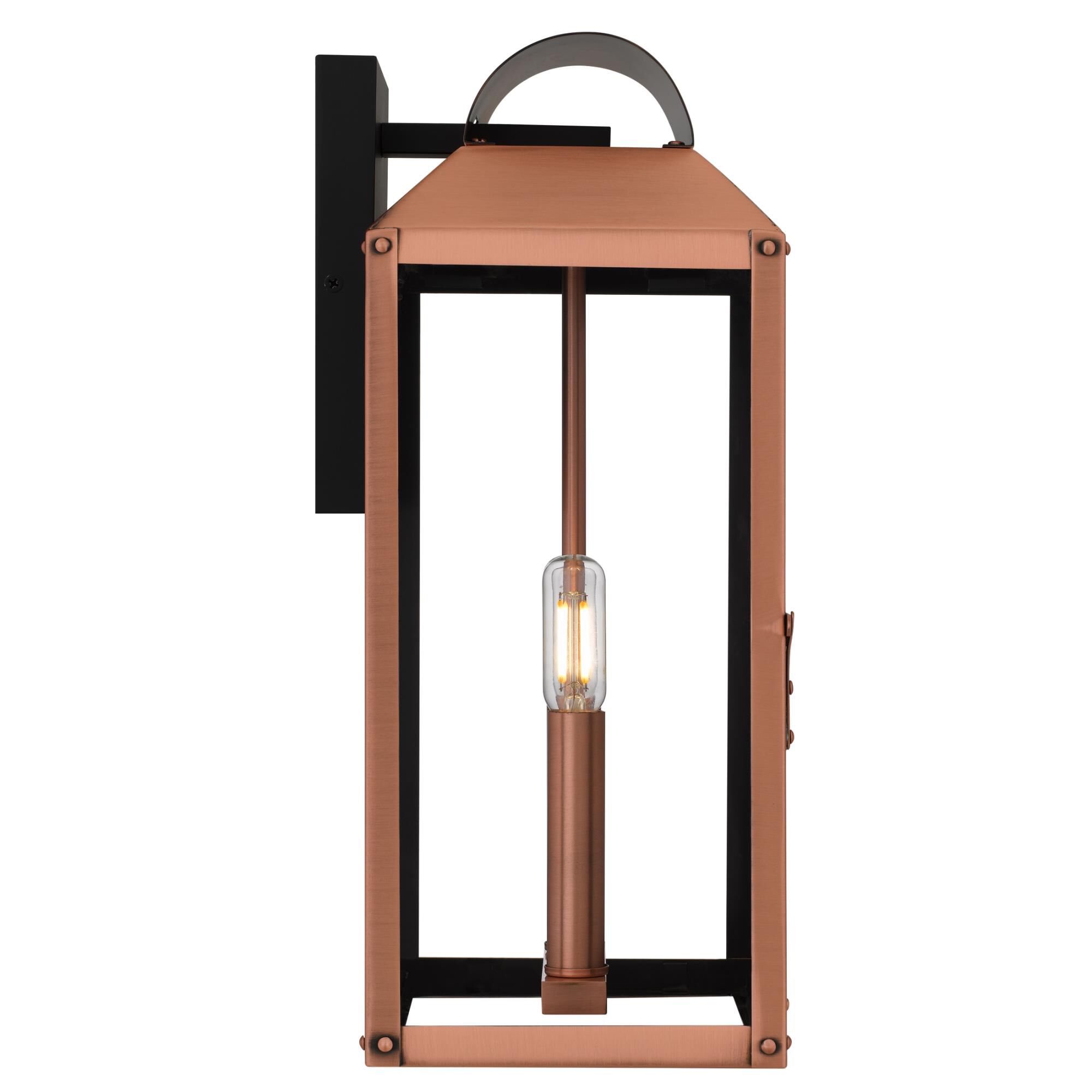 Shown in Aged Copper finish and Clear Glass shade