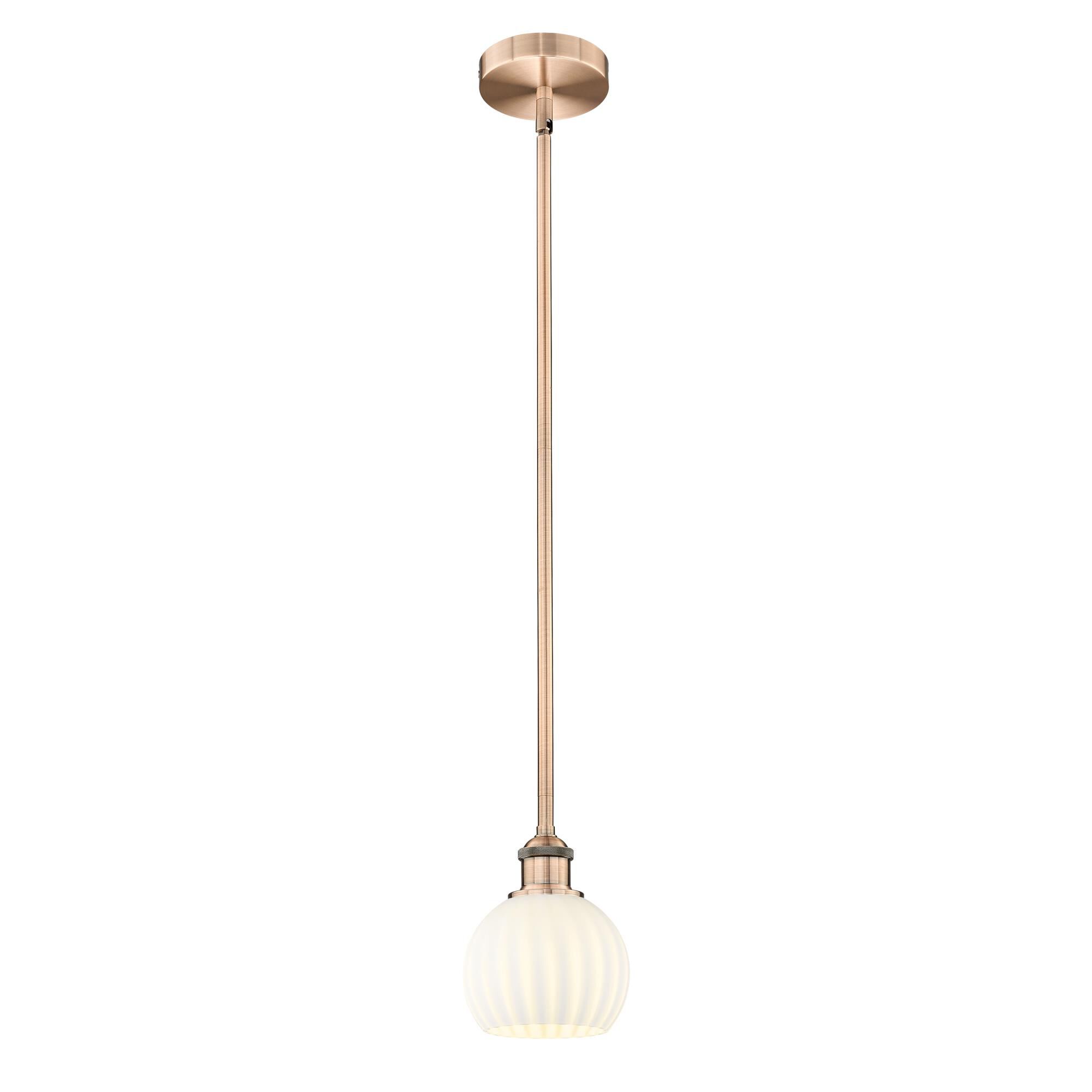 Bruno Marashlian White Venetian 6 Inch Mini Pendant by Innovations Lighting