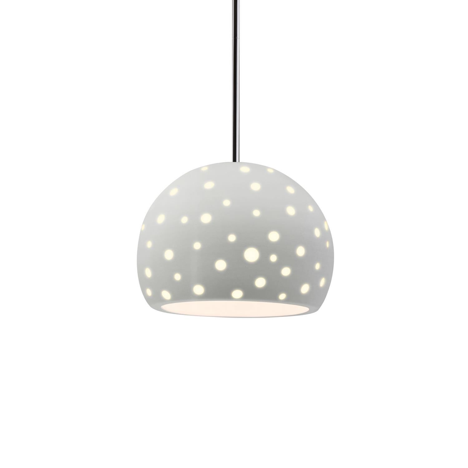 Perforated Globe 7 Inch Mini Pendant by Justice Design Group