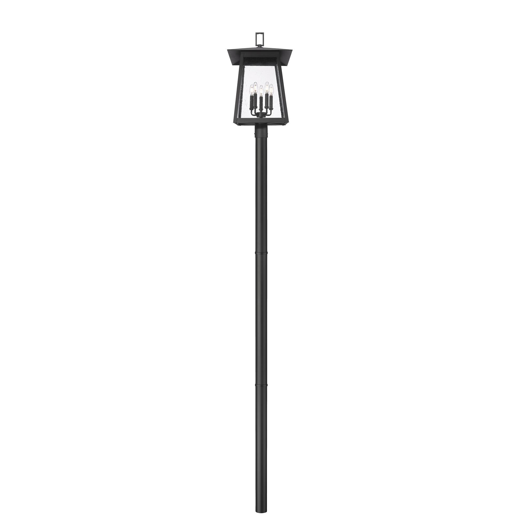 Shown in Black finish and Clear Seedy glass and Clear Seedy shade