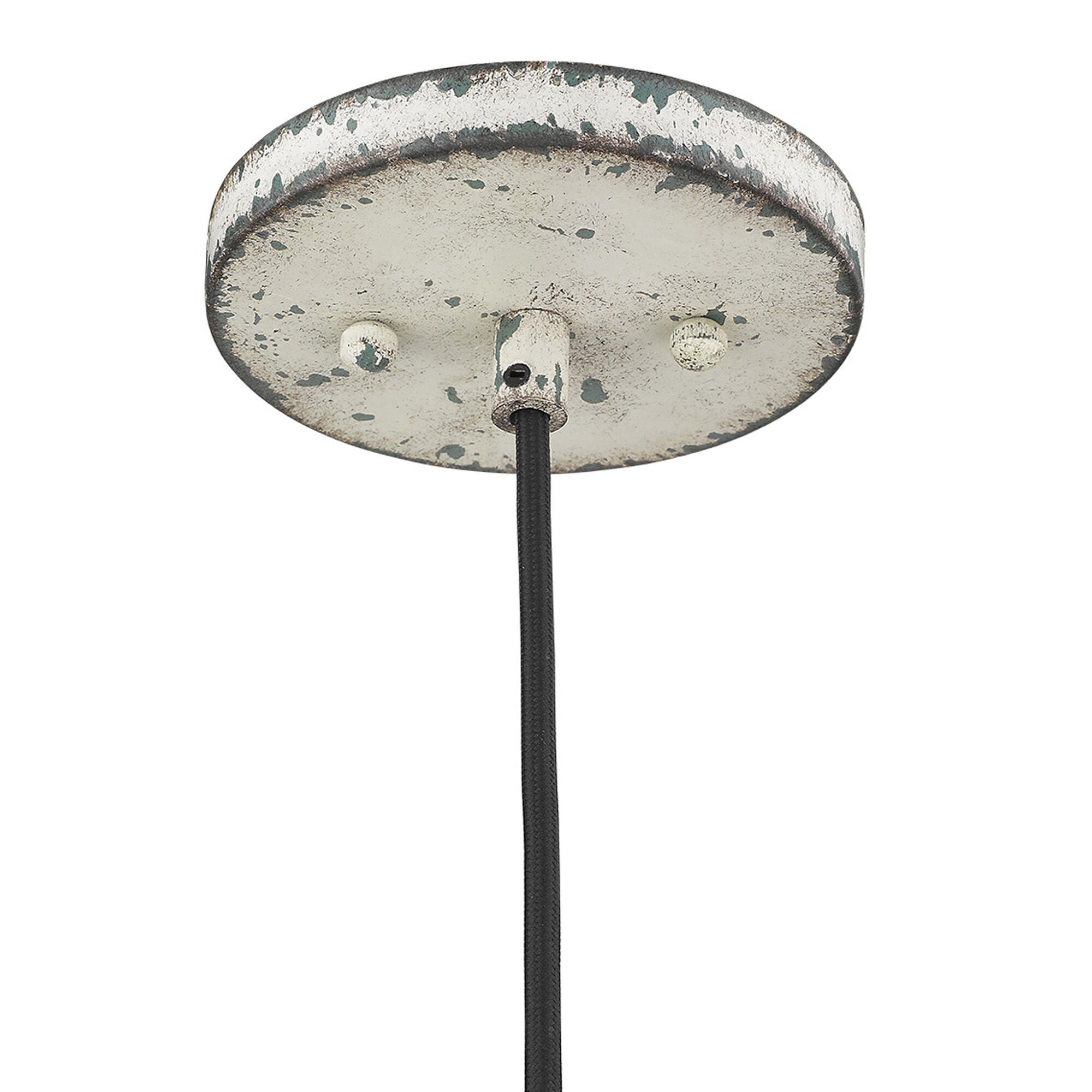 Shown in Aged Ivory finish and Aged Ivory glass and Aged Ivory, Bowl Shaped Metal shade
