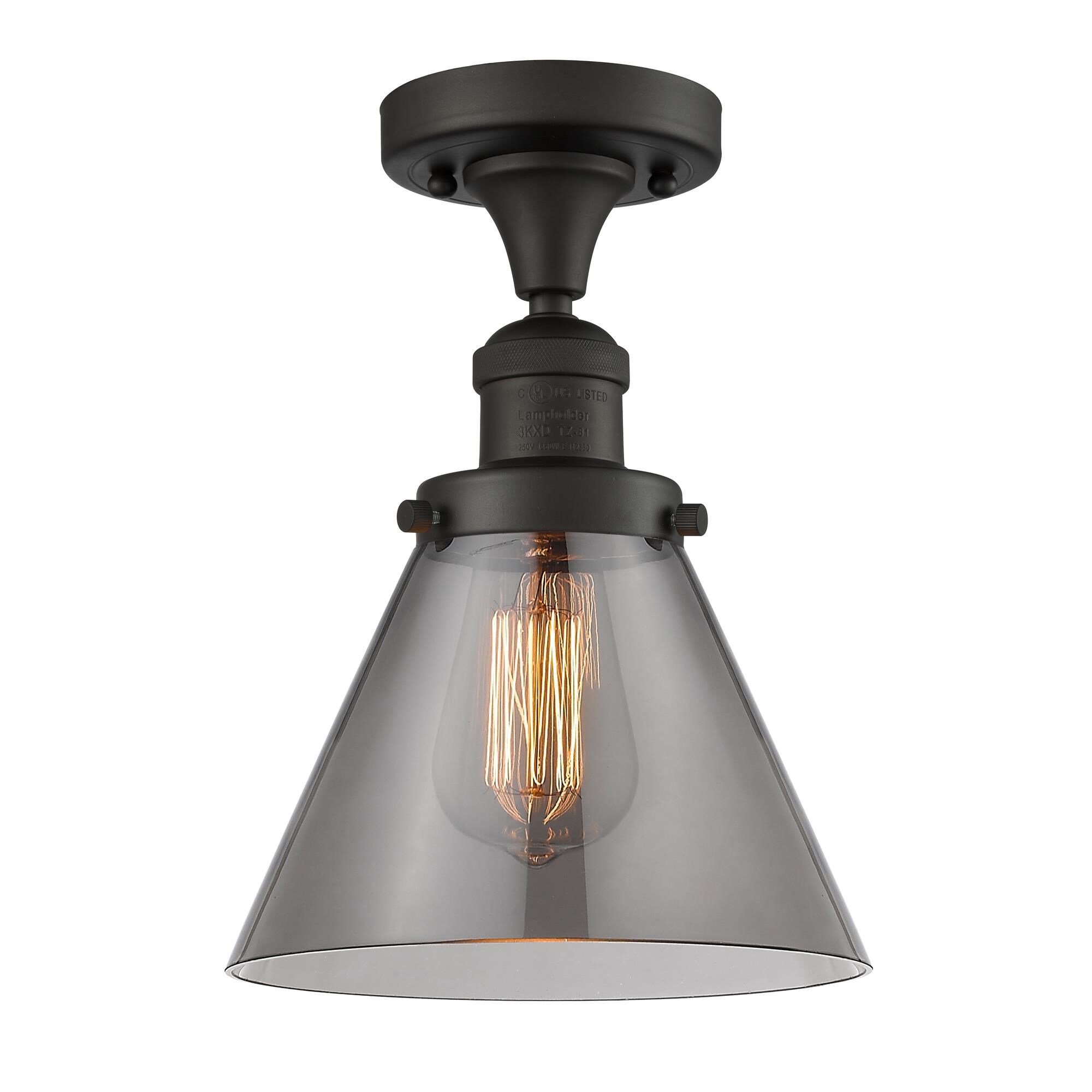 Shown in Oil Rubbed Bronze finish and Smoked glass