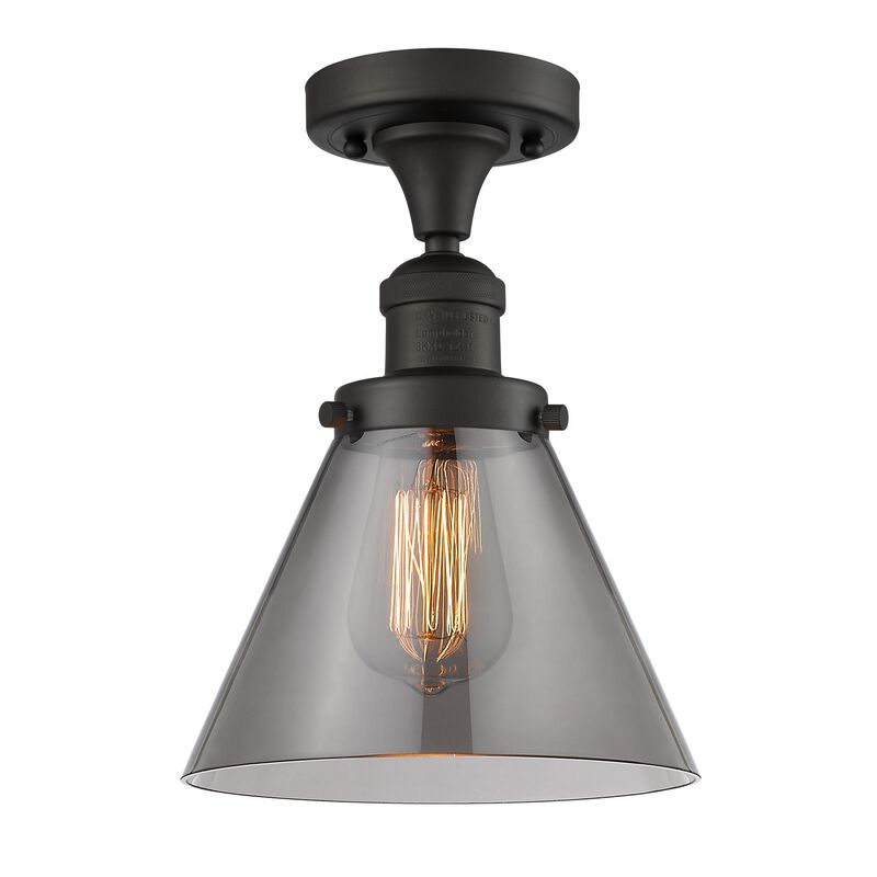 Bruno Marashlian Large Cone 7 Inch 1 Light Semi Flush Mount by Innovations Lighting