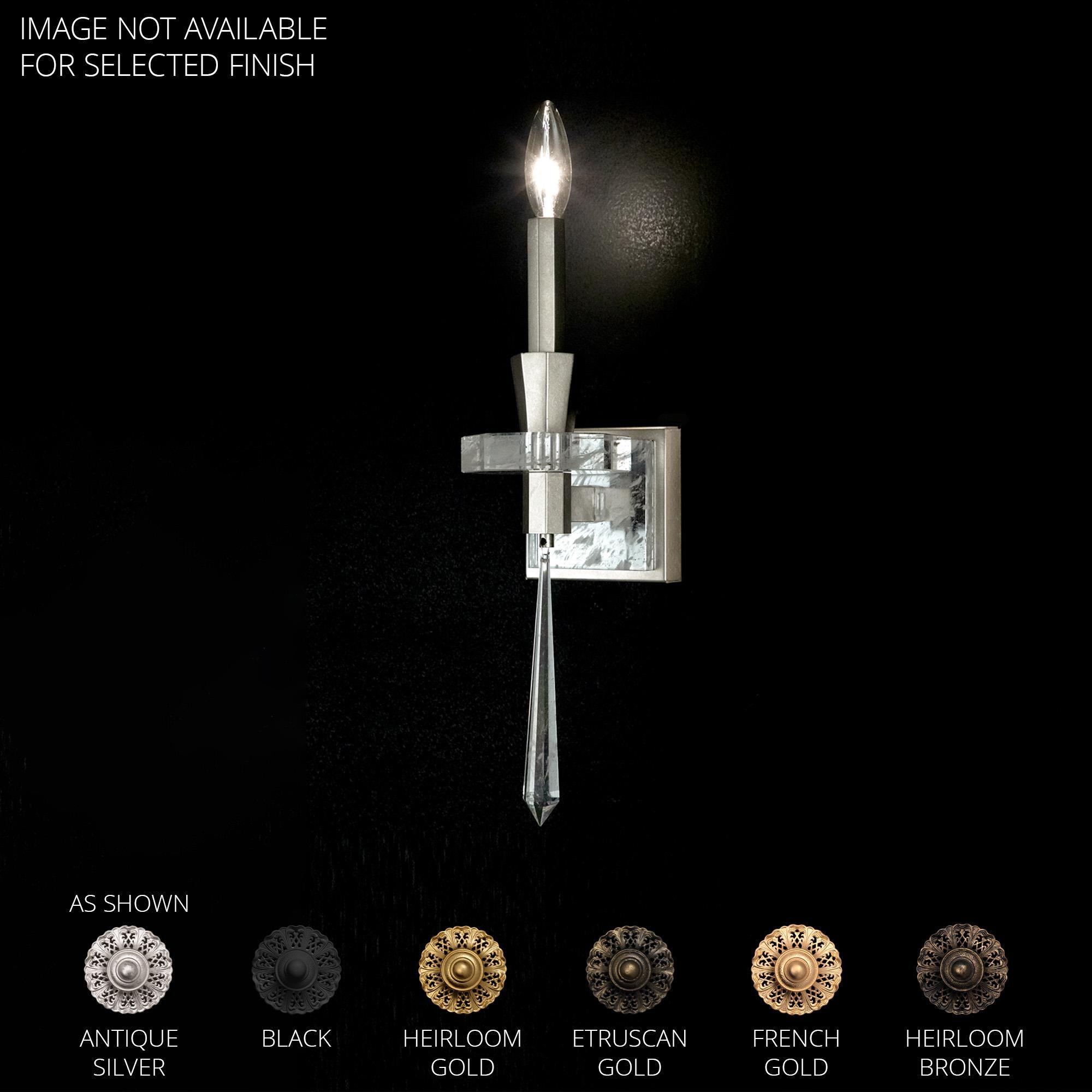 Shown in French Gold finish and Optic Haze crystal and Quartz glass