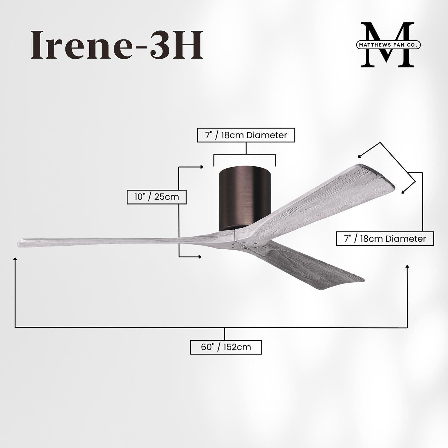 Irene 60 Inch Flush Mount Fan by Matthews Fan Company