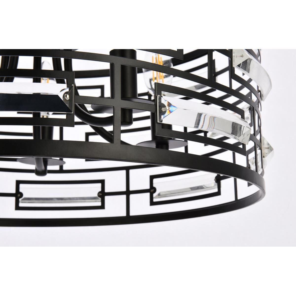 Shown in Black finish and Royal Cut Clear crystal