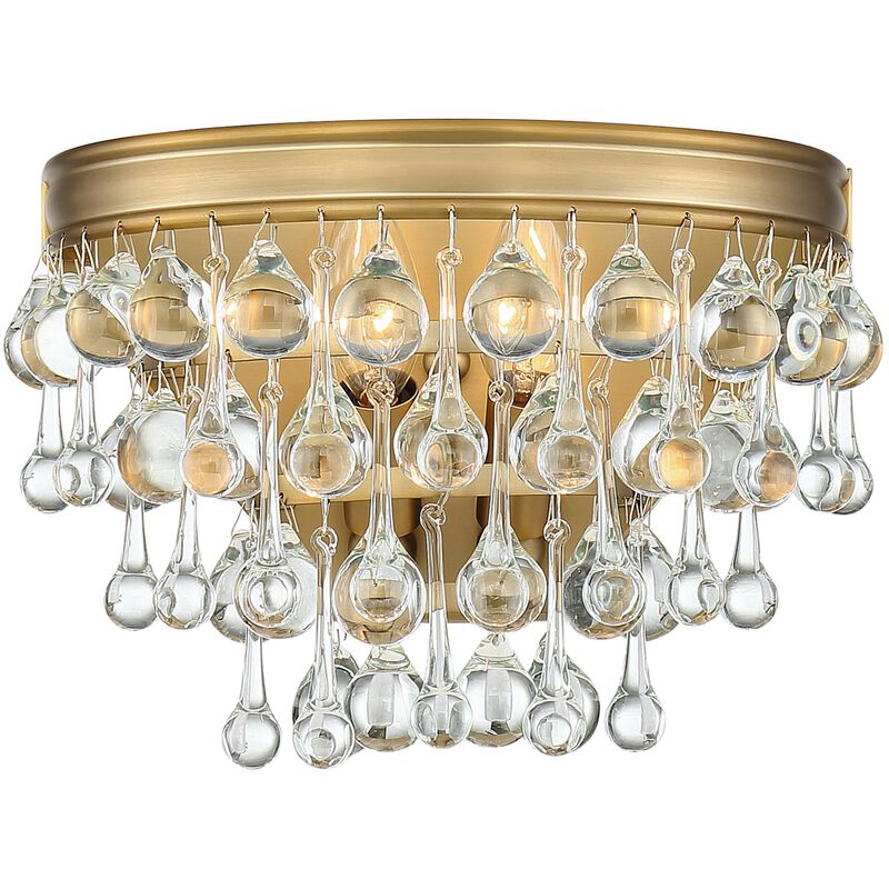 Calypso Small 2 Light Wall Sconce by Crystorama
