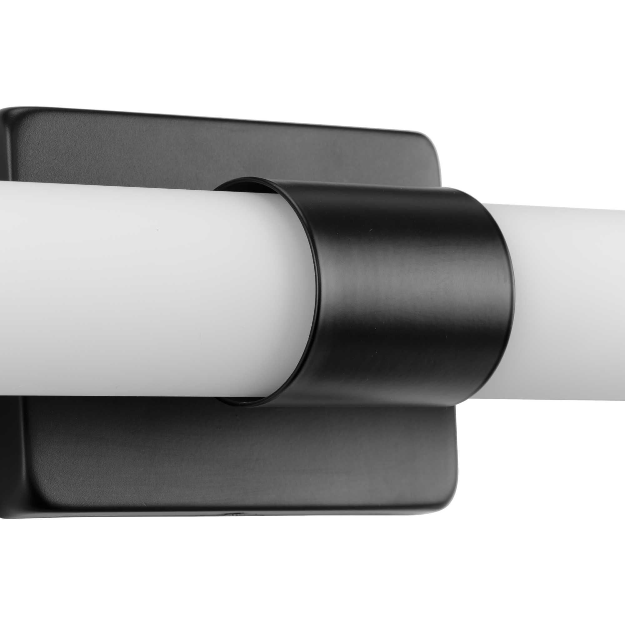 Shown in Matte Black finish and Etched White glass