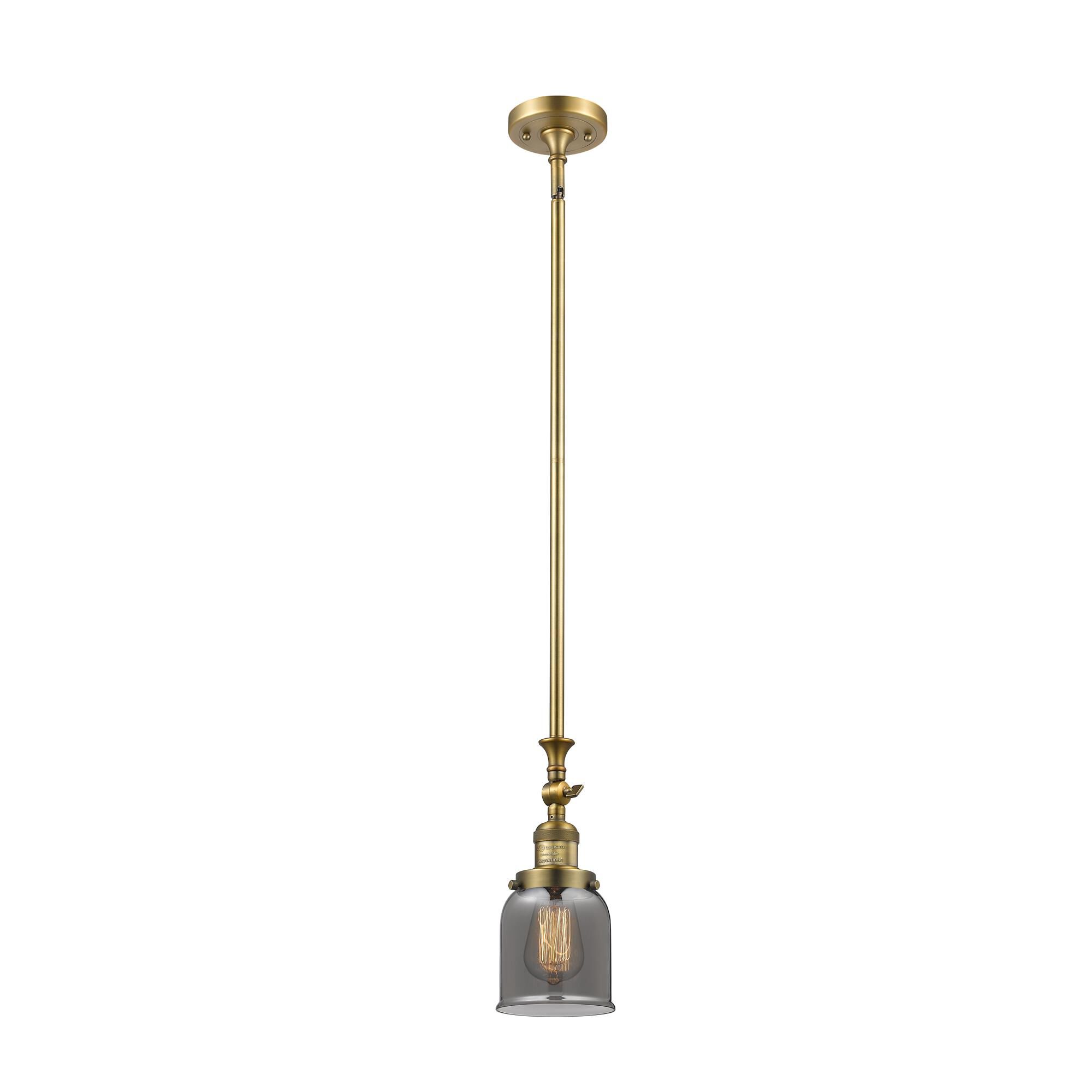 Shown in Brushed Brass finish and Plated Smoked glass