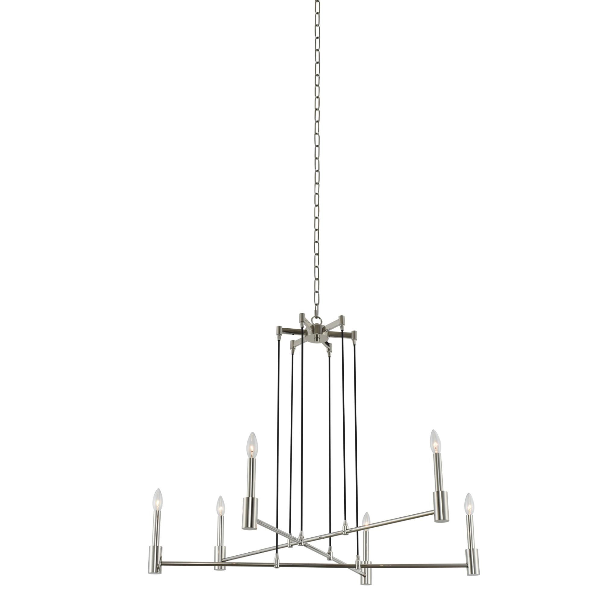 Kingston 40 Inch 6 Light Chandelier by Kalco Lighting