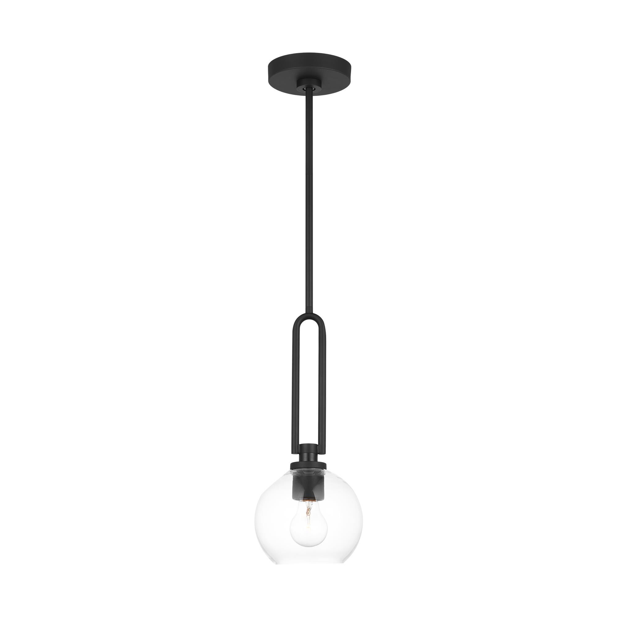 Shown in Midnight Black finish and Clear glass and Clear Glass shade