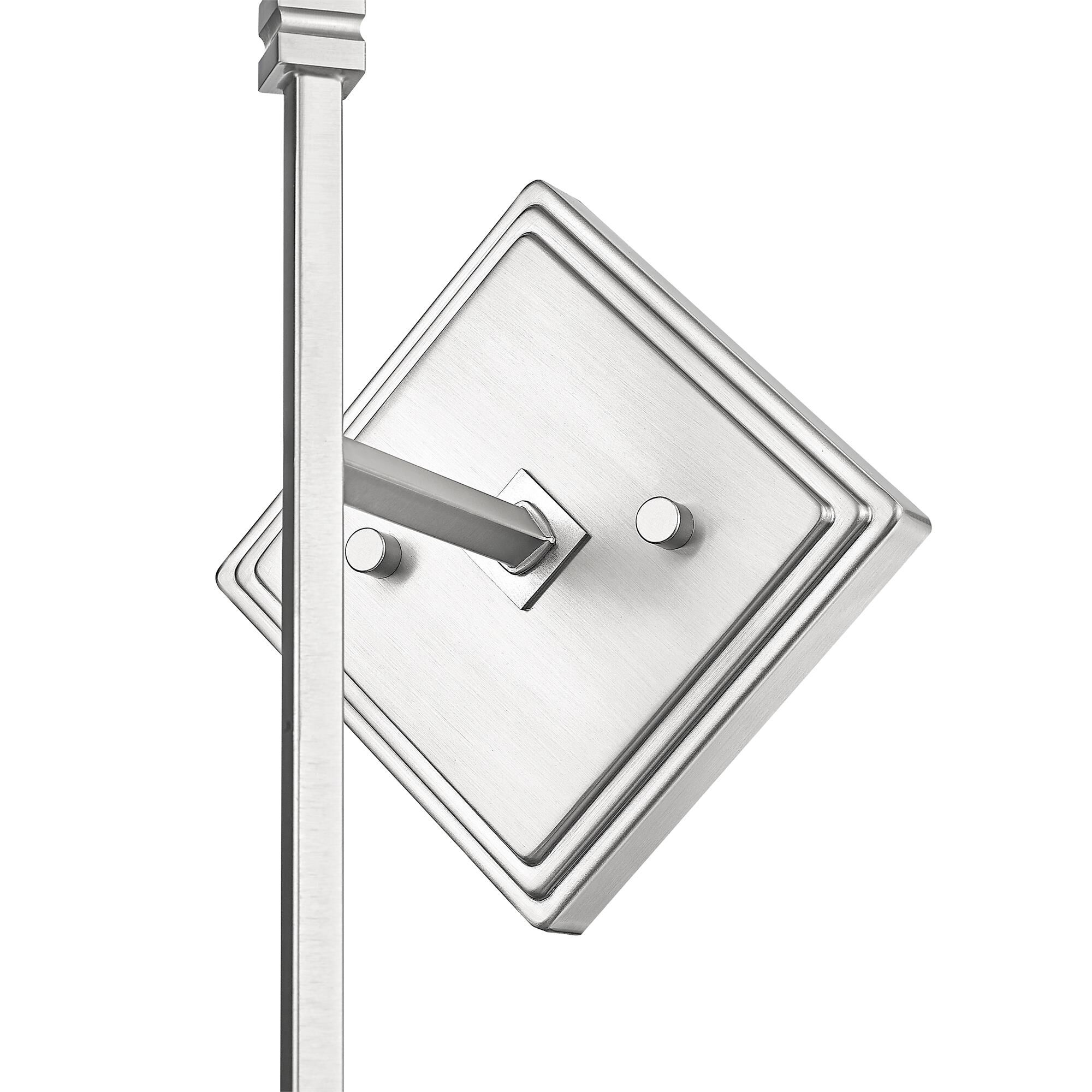 Shown in Brushed Nickel finish and Clear glass