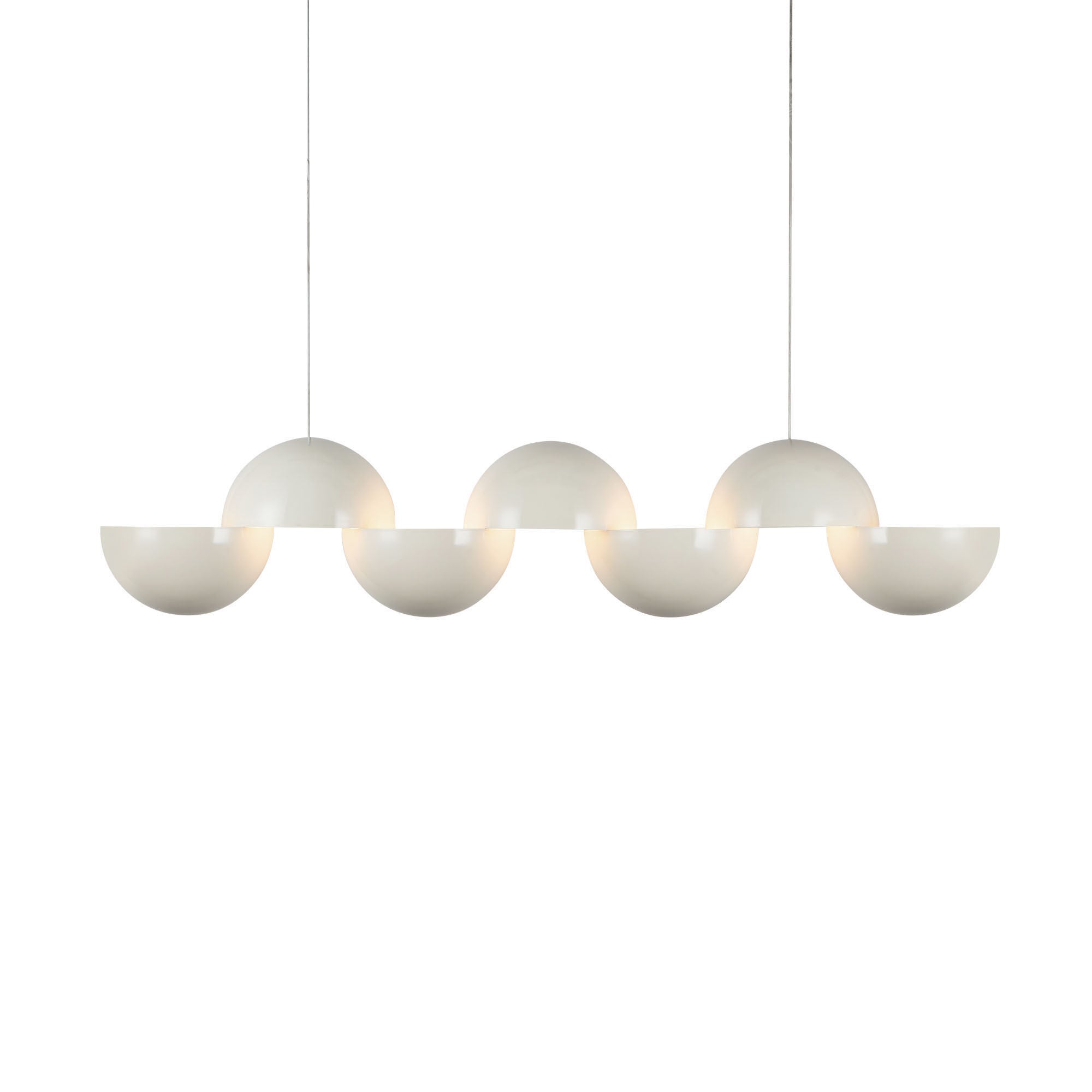 Shown in Pearl White finish and Steel shade