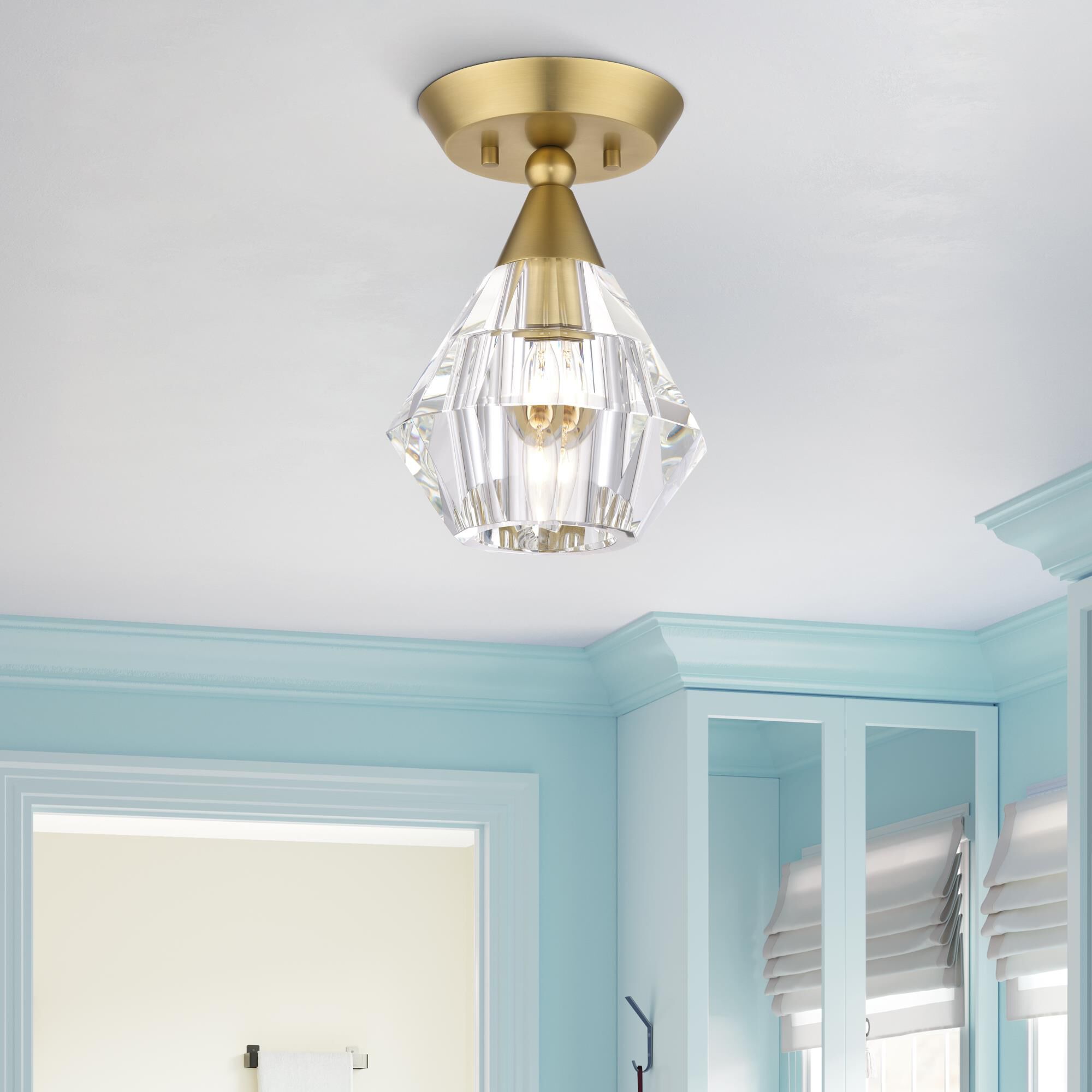 Brussels 1 Light Semi Flush Mount by Livex Lighting