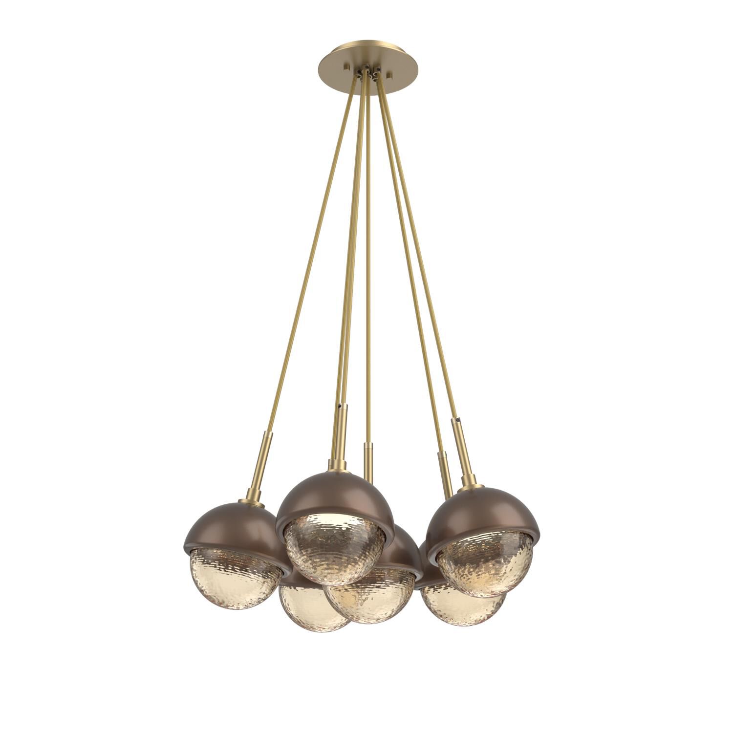 Levi Wilson Cabochon 19 Inch Multi Pendant Light by Hammerton Studio