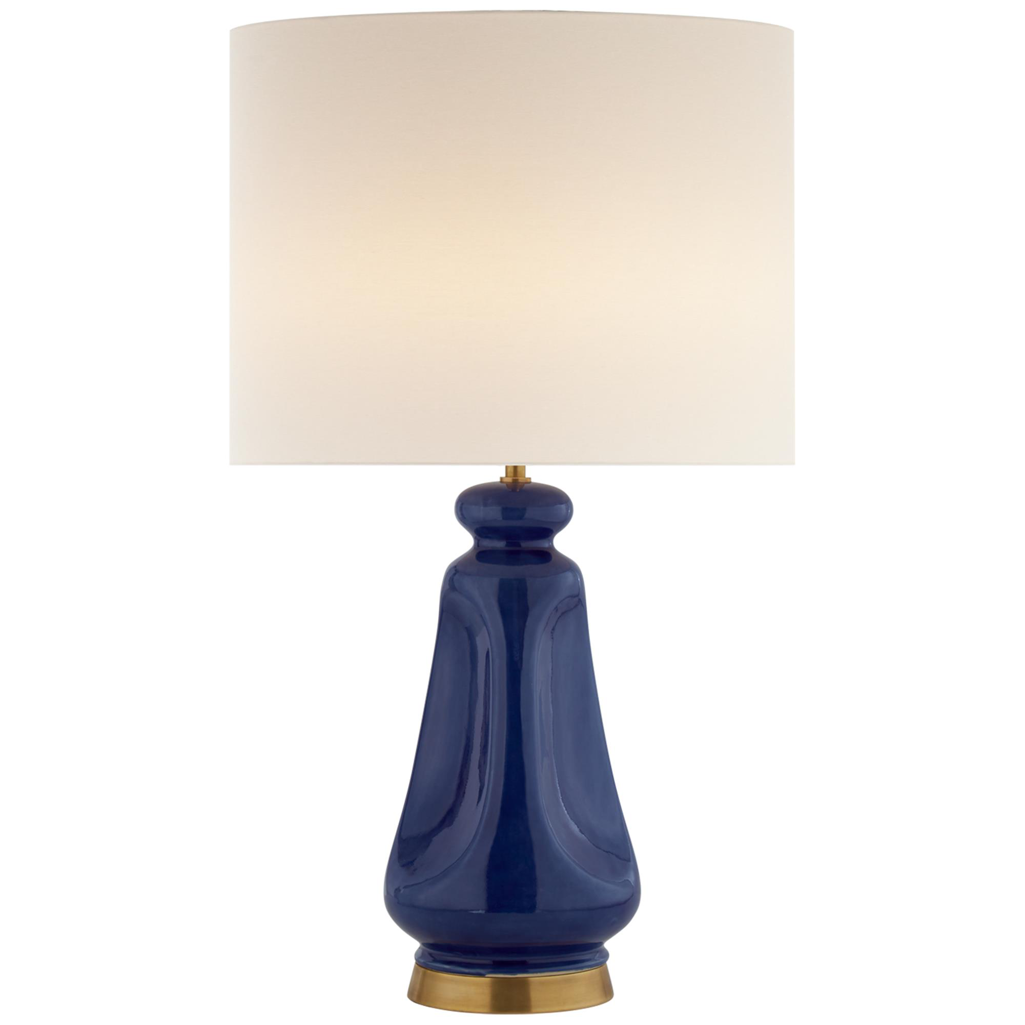 Shown in Blue Celadon finish and Linen shade
