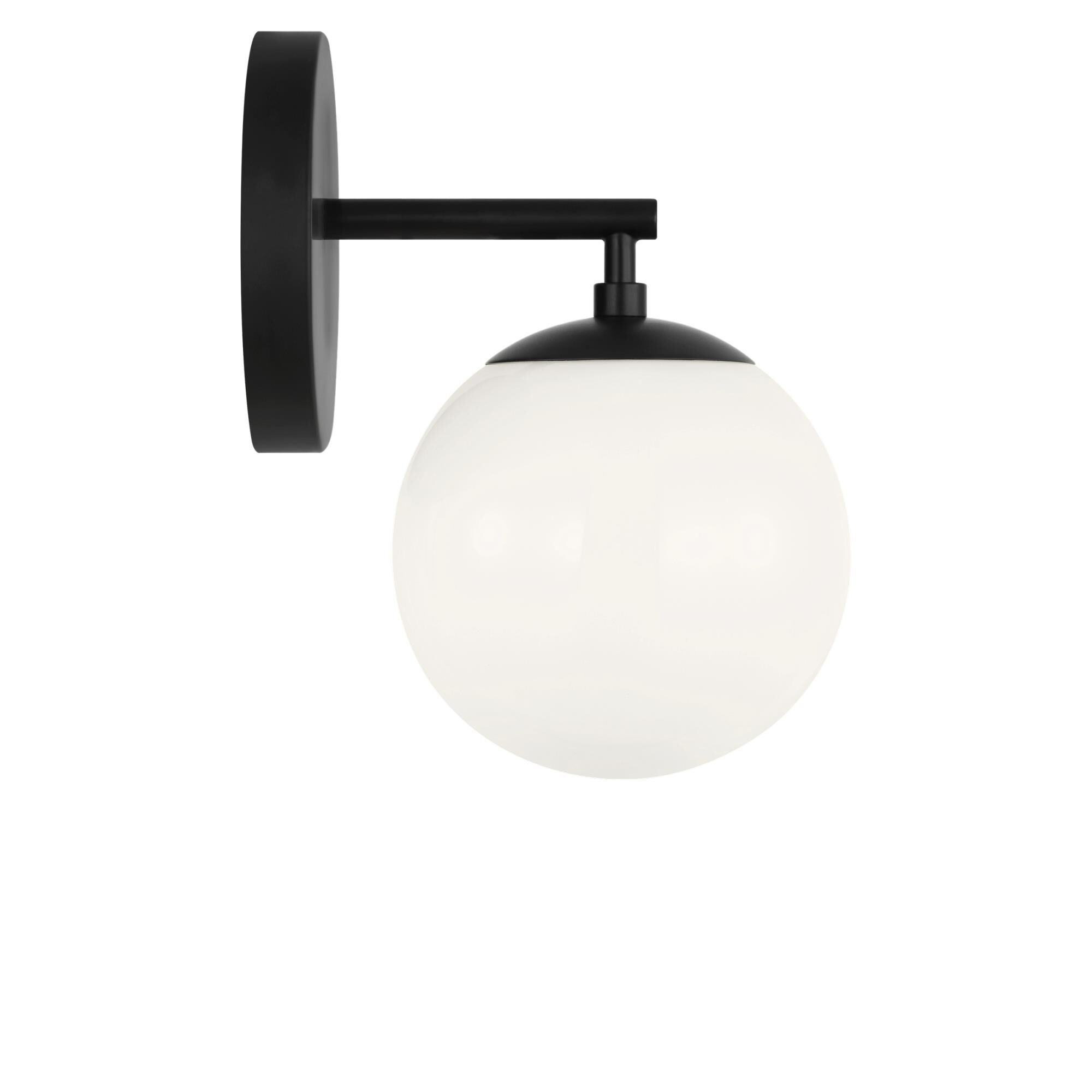 Shown in Midnight Black finish and Clear White glass