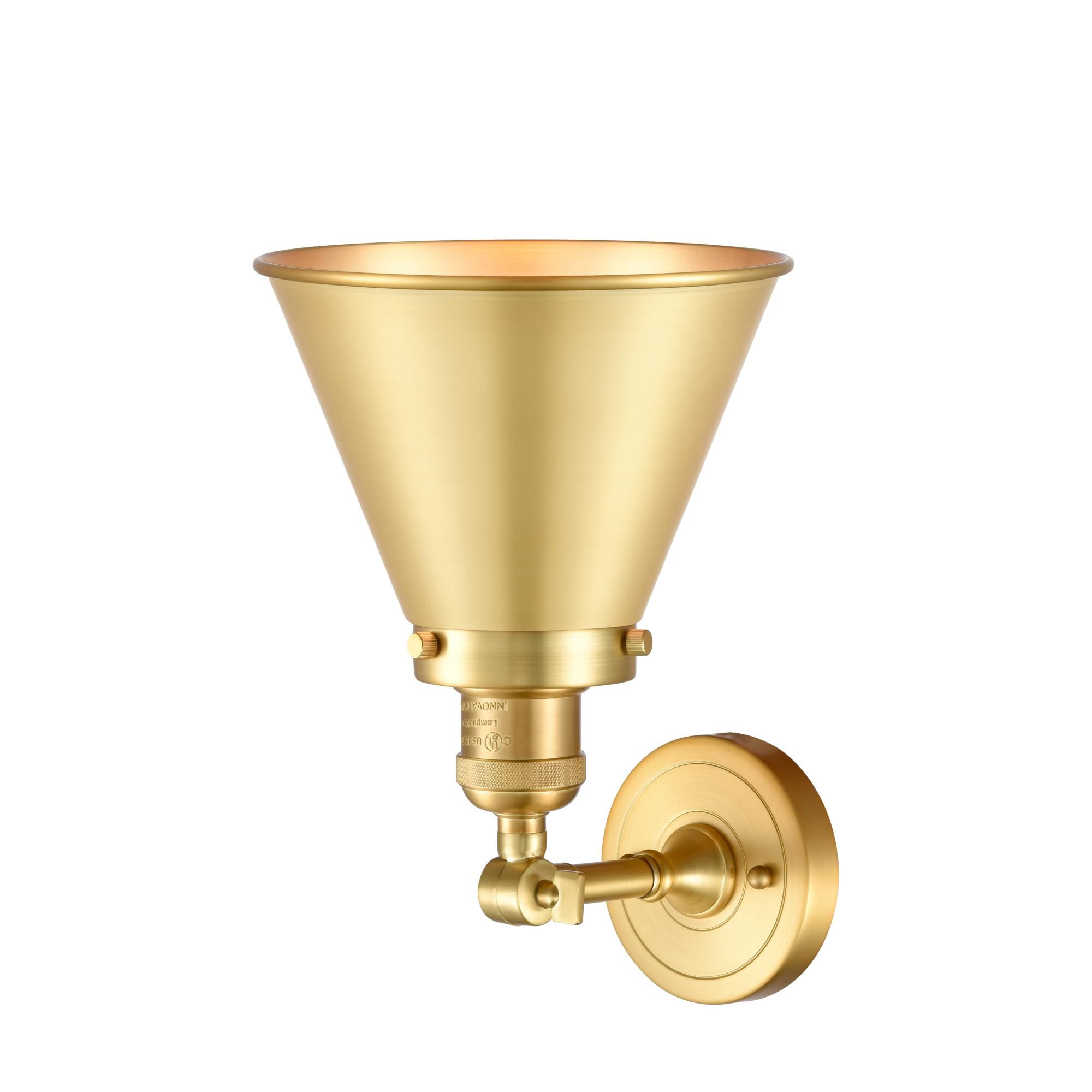 Shown in Satin Gold finish and Satin Gold Appalachian shade
