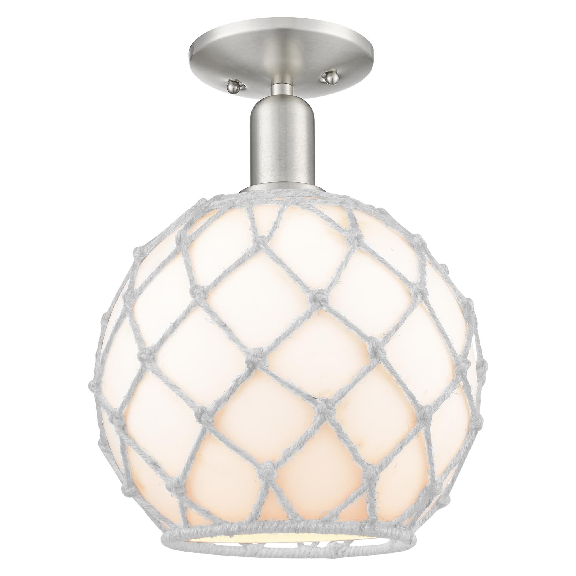 Bruno Marashlian Farmhouse Rope 10 Inch Semi Flush Mount by Innovations Lighting