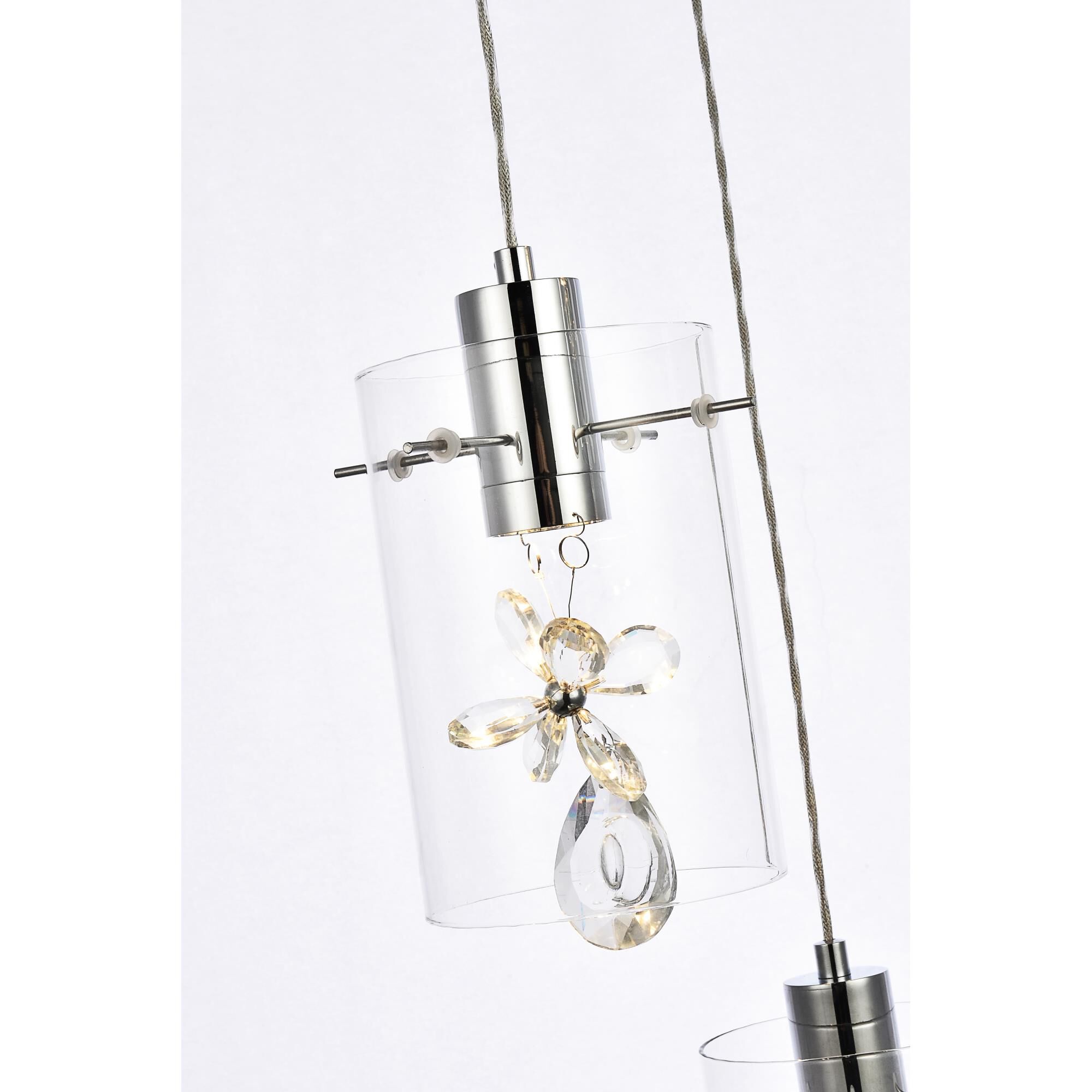 Hana 18 Inch 8 Light LED Multi Light Pendant by Elegant Lighting