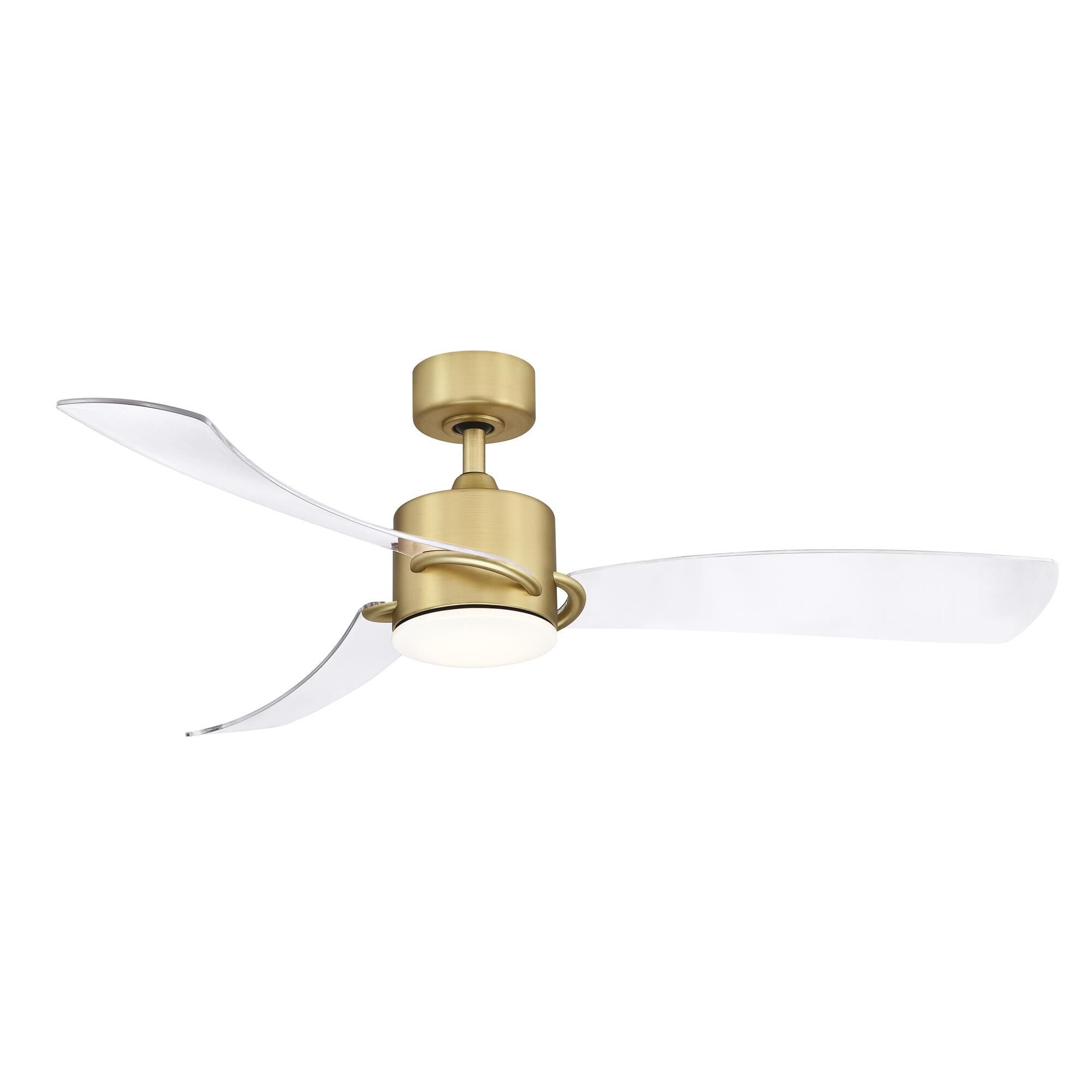 Shown in Brushed Satin Brass finish and Opal Frosted glass