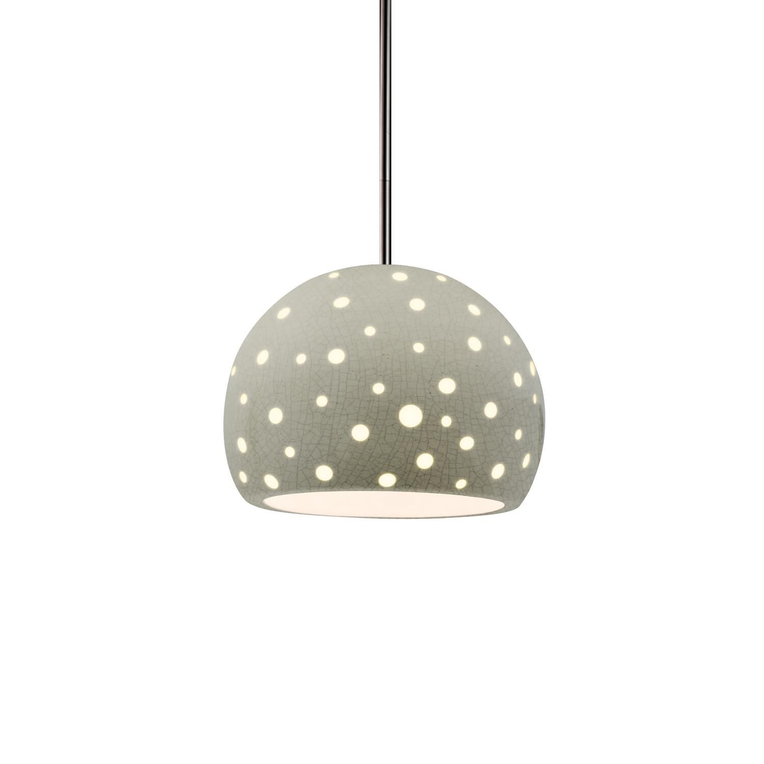 Perforated Globe 7 Inch Mini Pendant by Justice Design Group