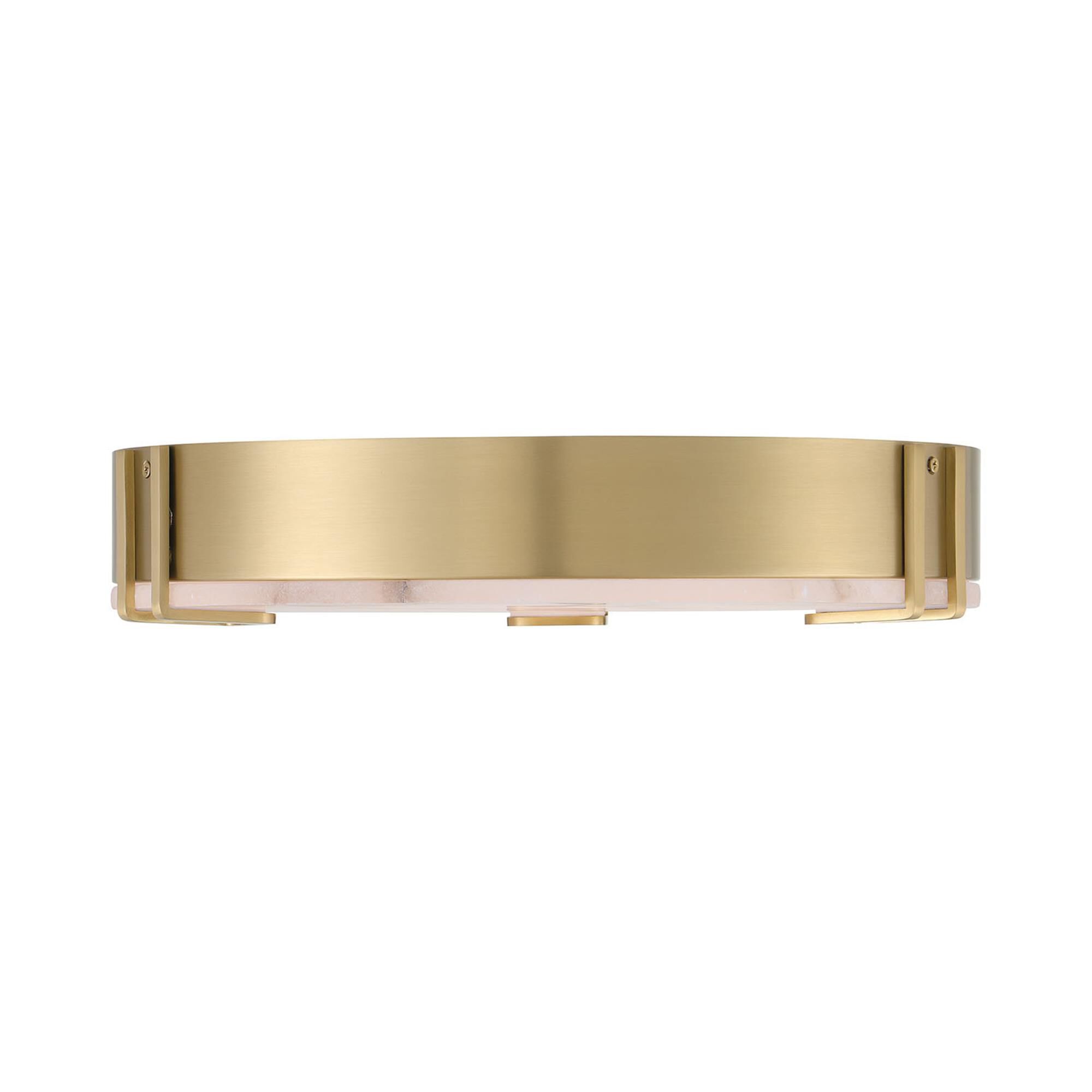 Shown in Gold finish and Alabaster glass