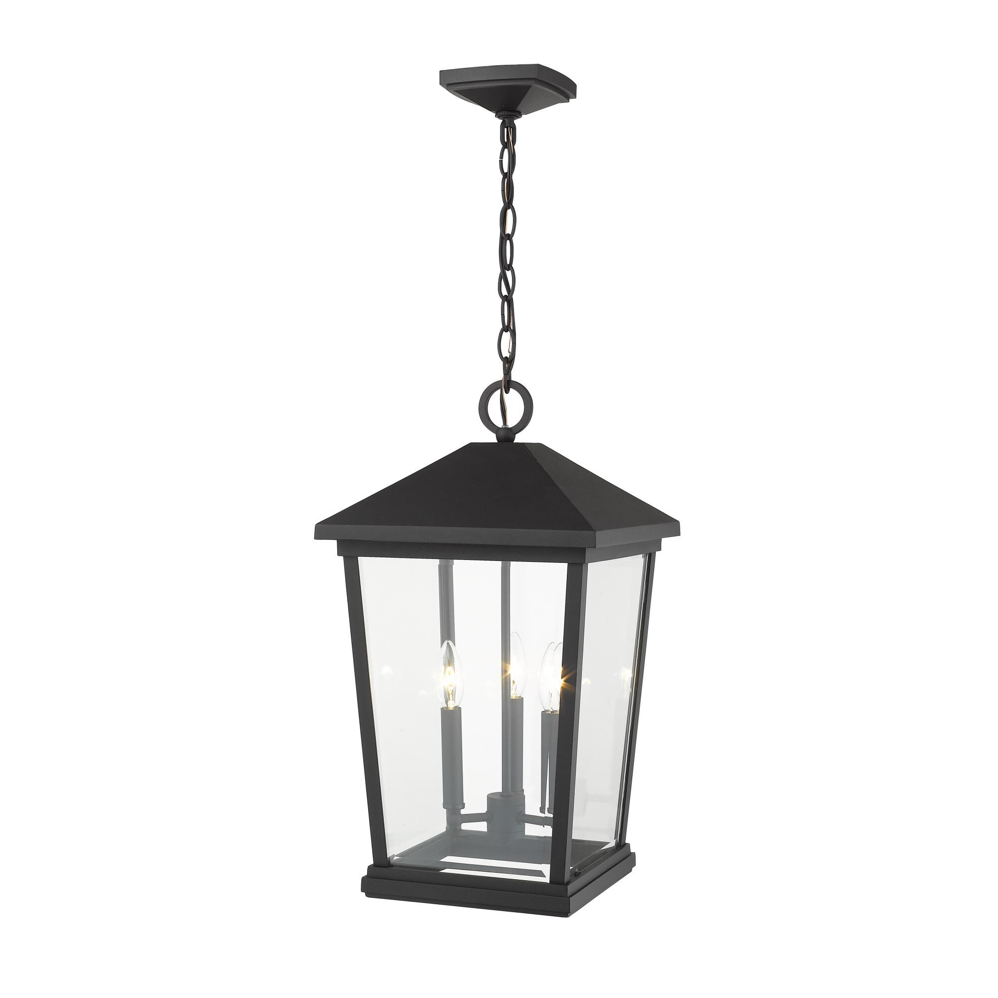 Beacon 21 Inch Tall 3 Light Outdoor Hanging Lantern by Z-Lite