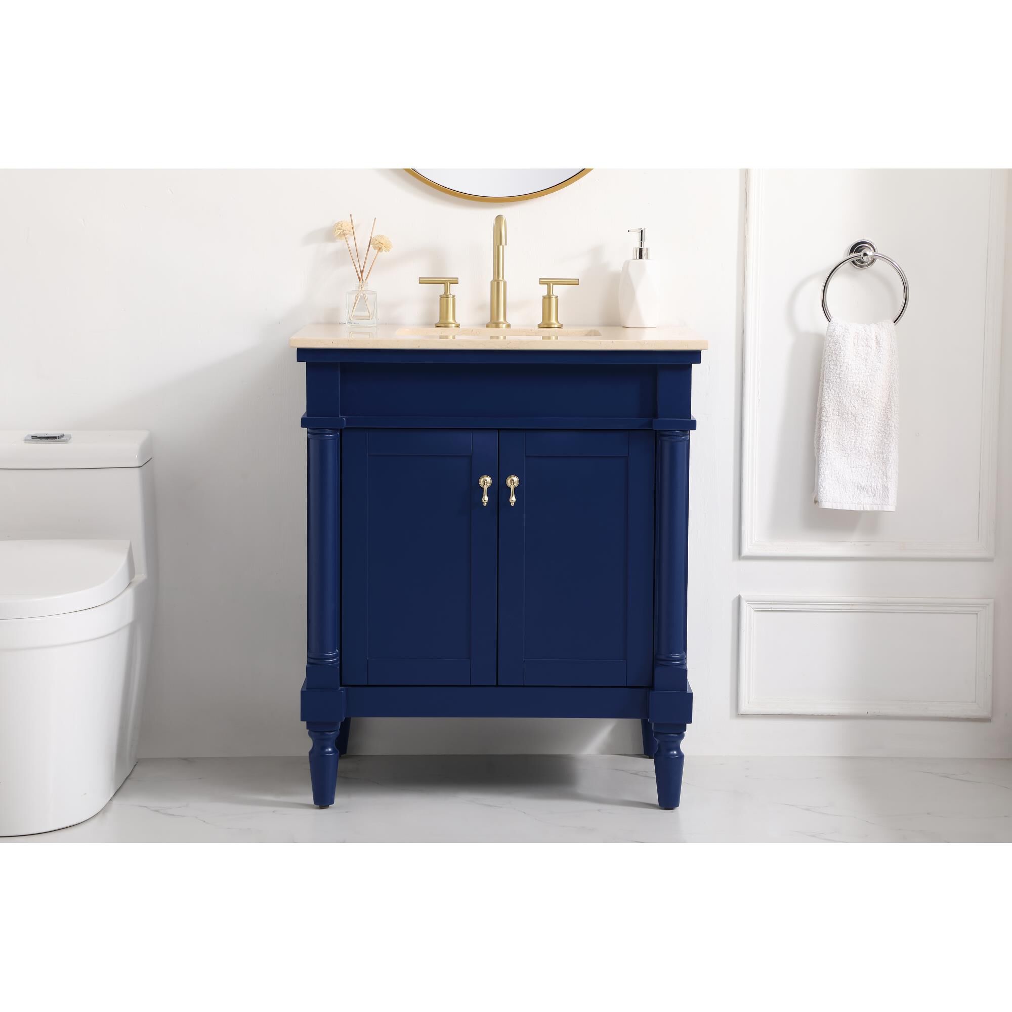 Shown in Blue finish