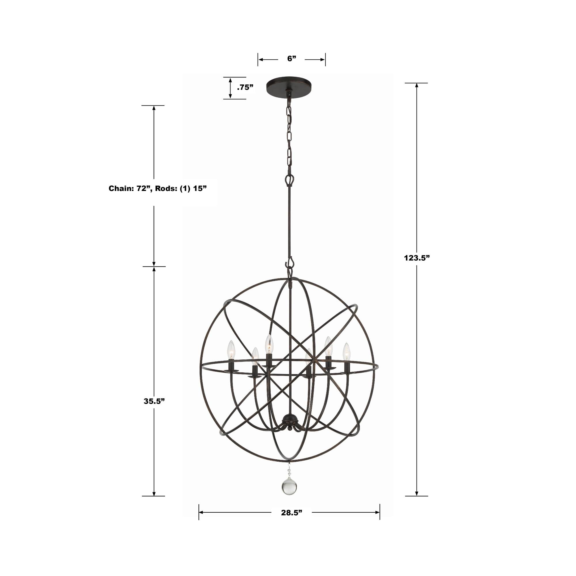 Solaris 29 Inch Chandelier by Crystorama