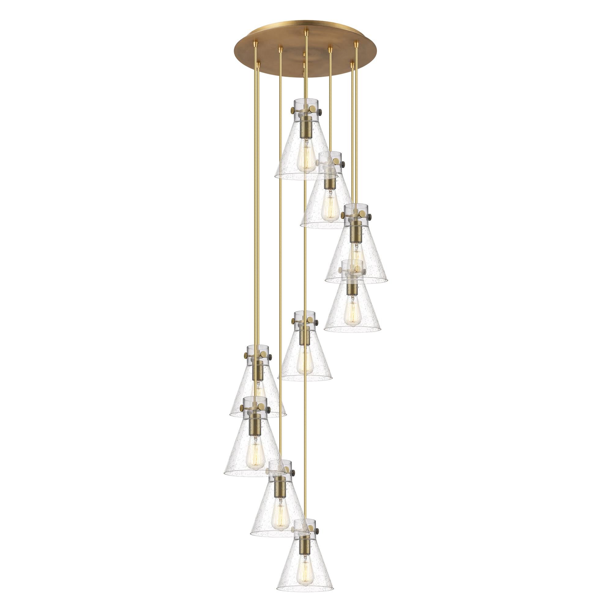 Bruno Marashlian Newton Cone 22 Inch 9 Light Multi Light Pendant by Innovations Lighting