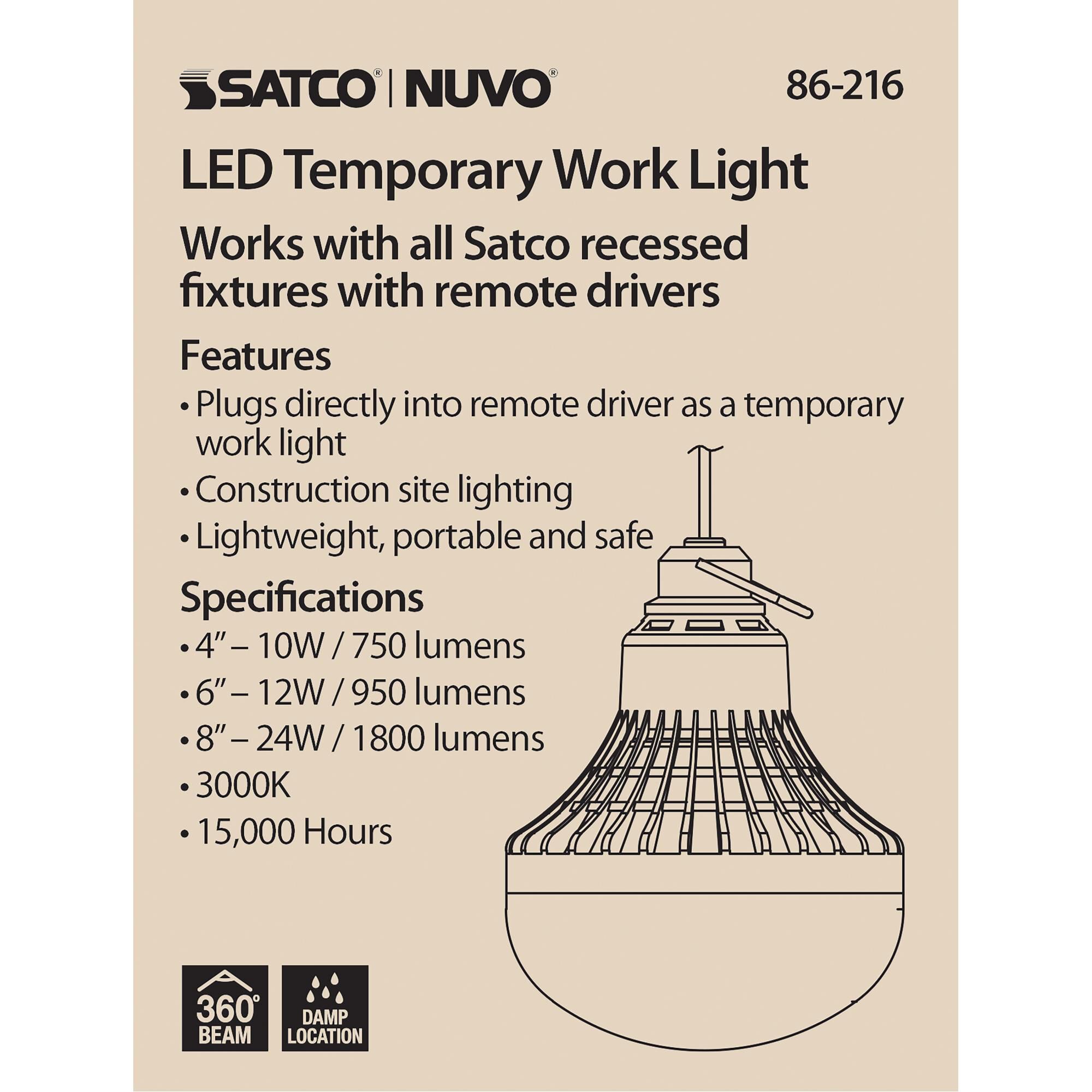 Dimmable 10.00 Watt 3000K LED Light Bulb by Satco