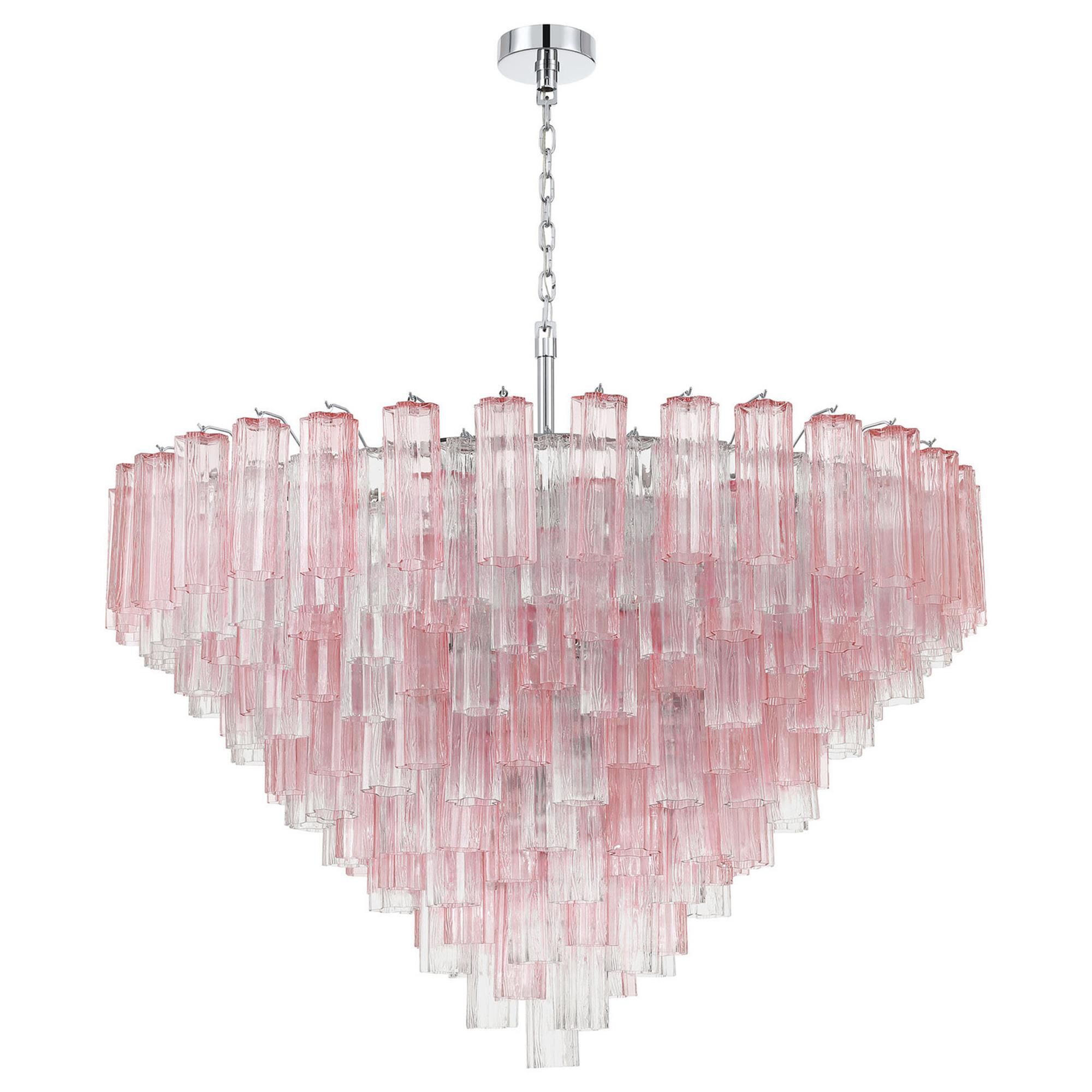Shown in Polished Chrome finish and Tronchi Glass crystal