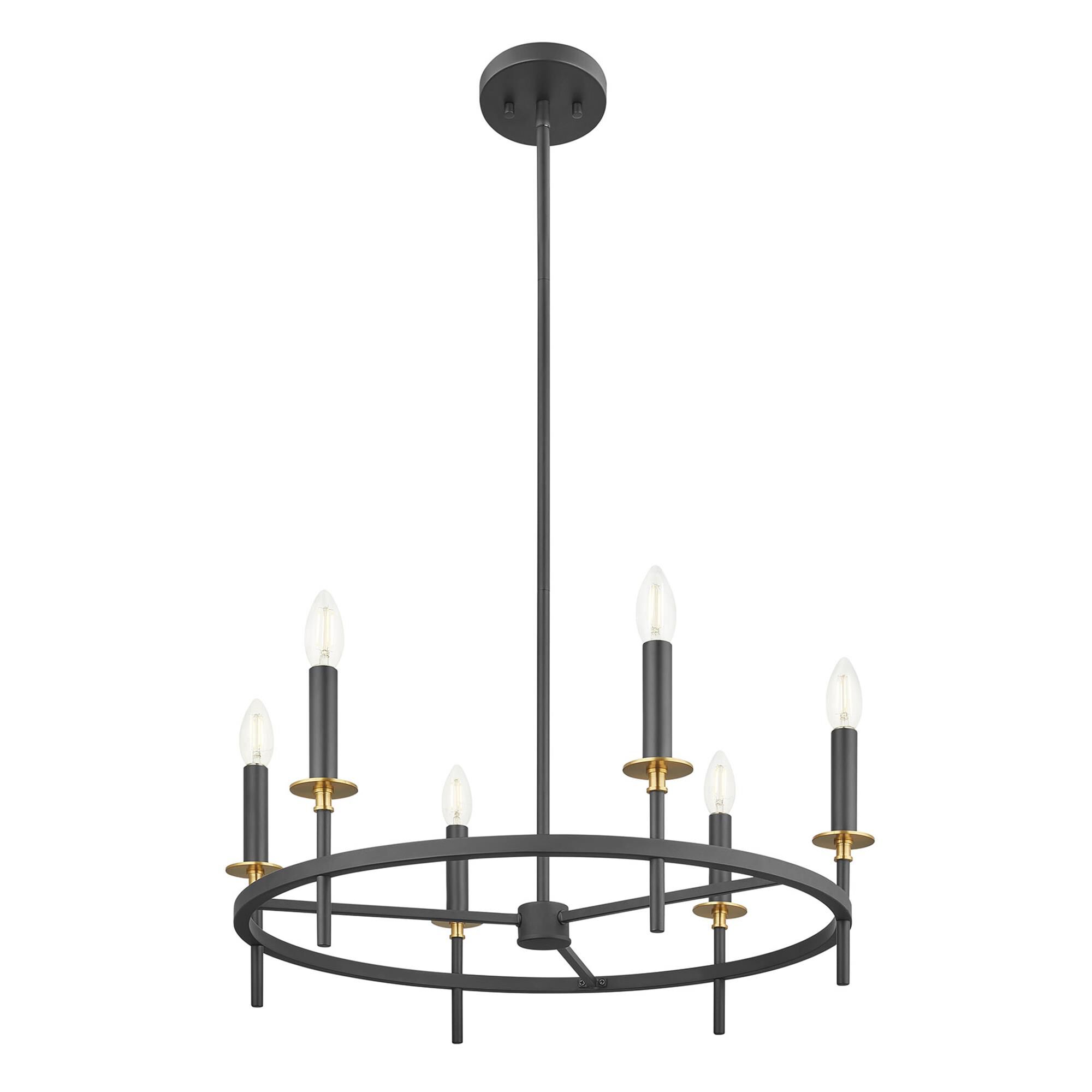 Shown in Matte Black and Natural Brass finish