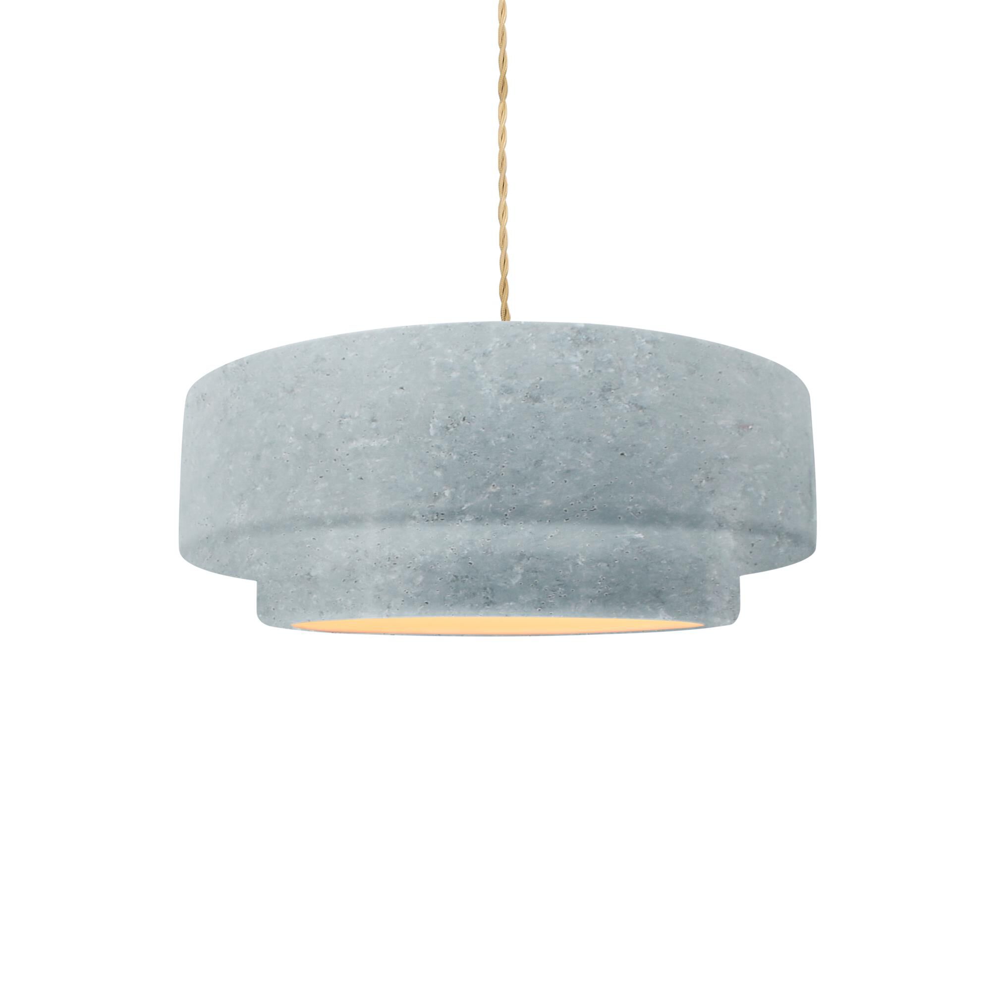 Shown in Brushed Nickel finish and Concrete shade