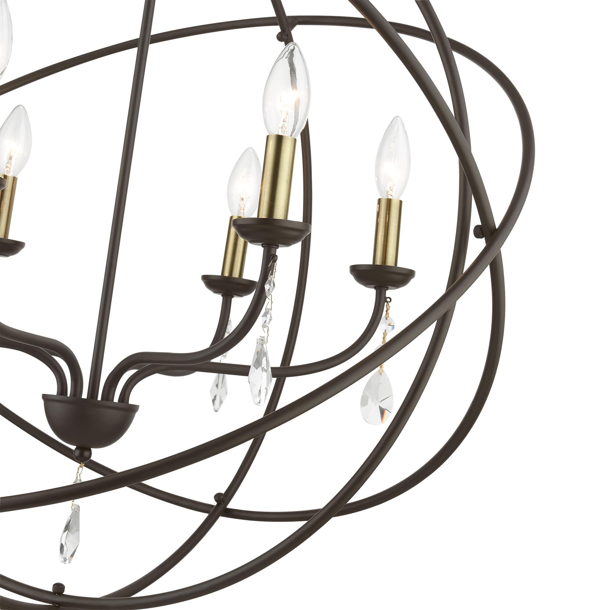 Aria 12 Inch 6 Light Mini Chandelier by Livex Lighting