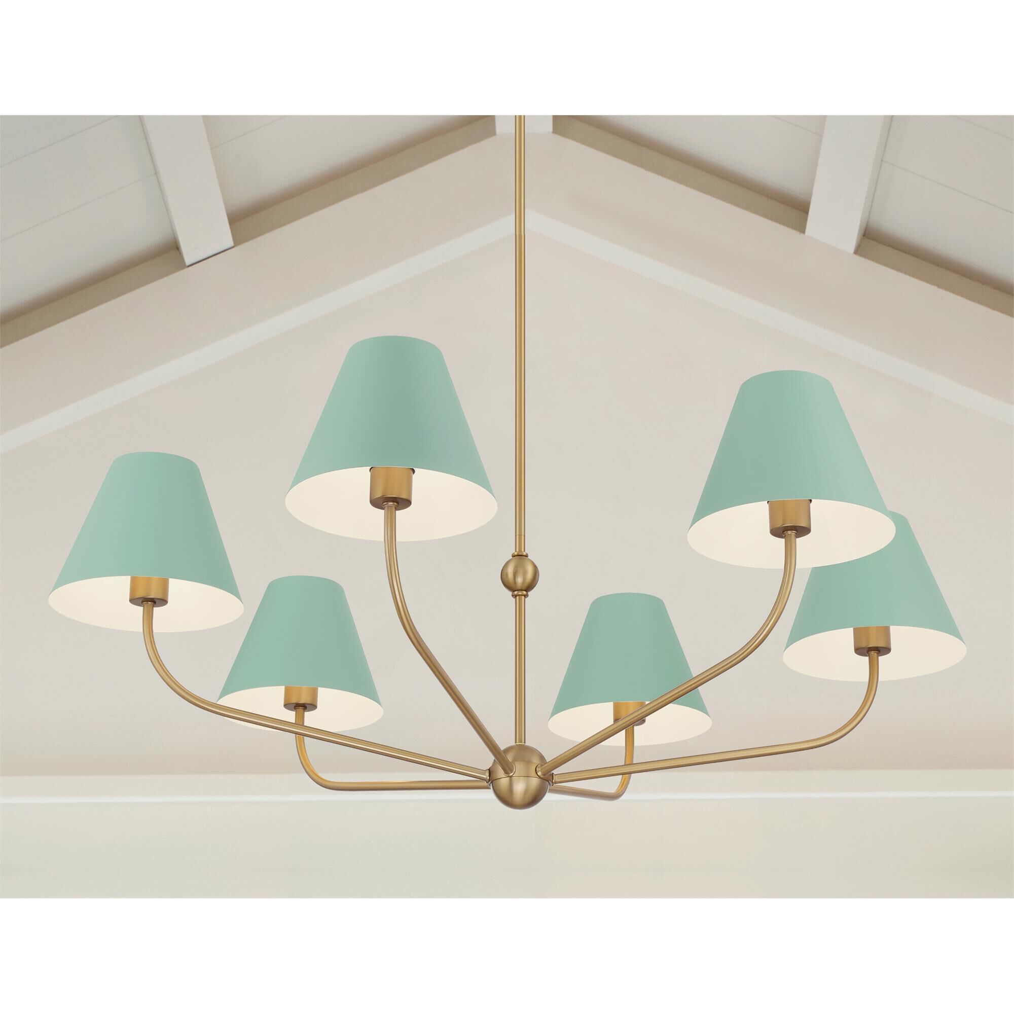 Shown in Vibrant Gold and Green finish and Steel shade