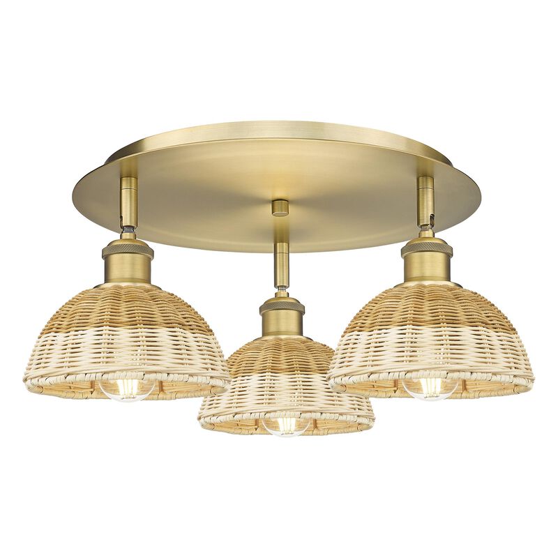 Bruno Marashlian Bristol Natural II 19 Inch Flush Mount by Innovations Lighting