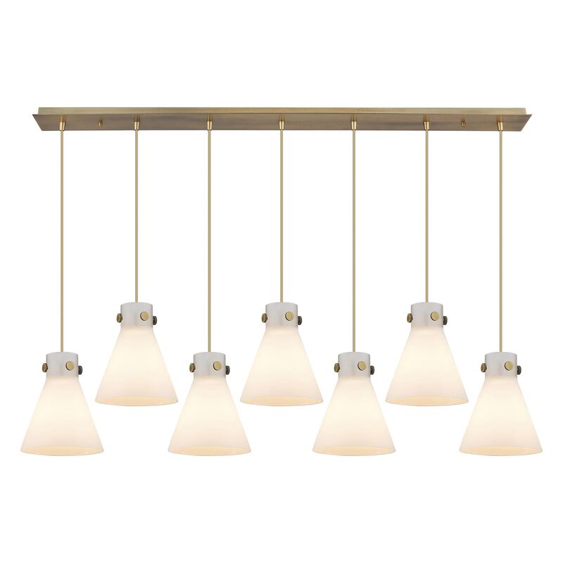 Bruno Marashlian Newton Cone 51 Inch 7 Light Linear Suspension Light by Innovations Lighting