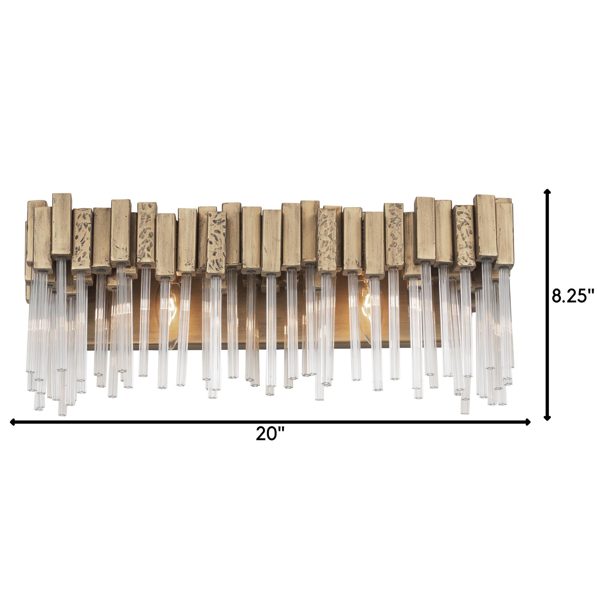 Shown in Havana Gold finish and Clear Fluted glass