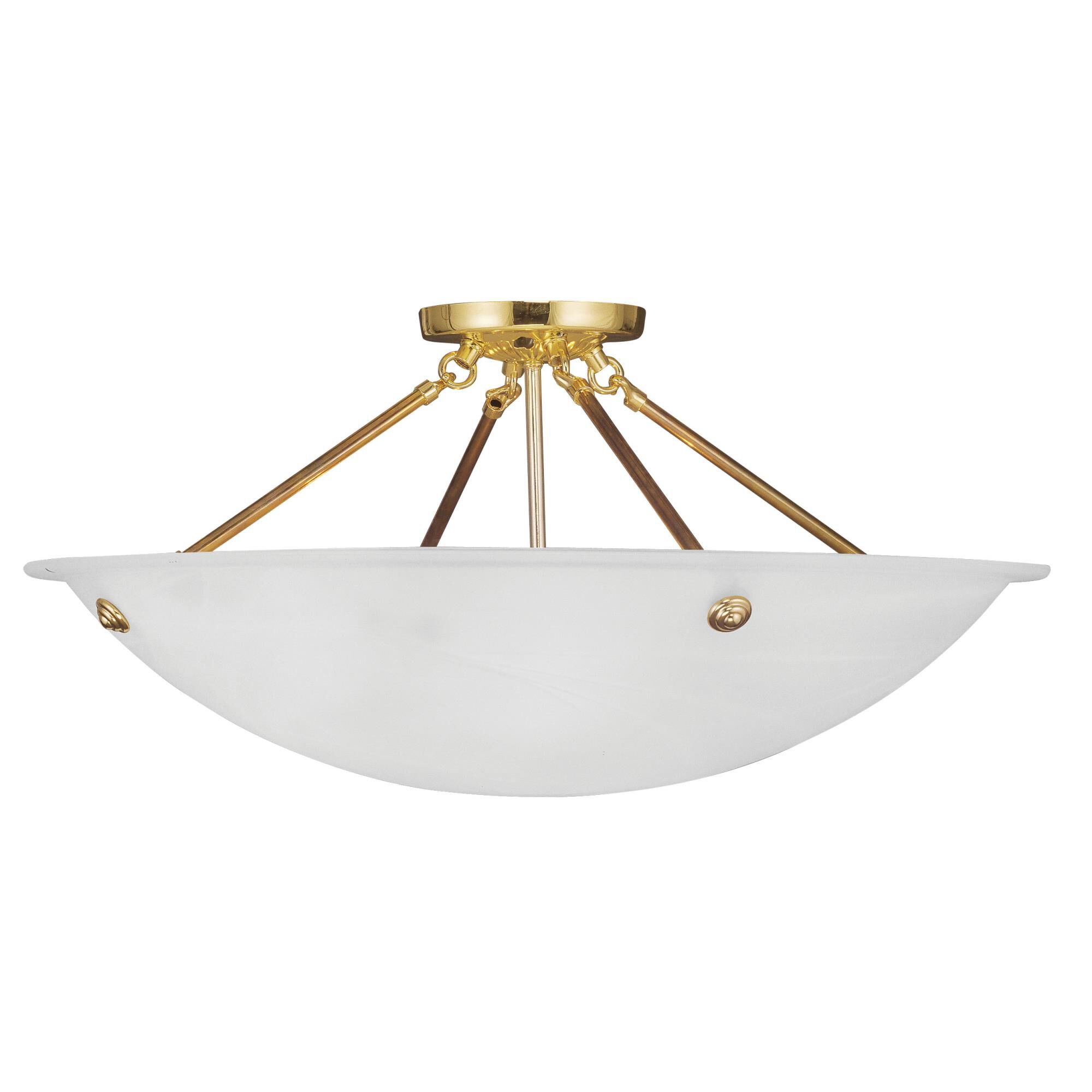 Home Basics 24 Inch 4 Light Semi Flush Mount by Livex Lighting