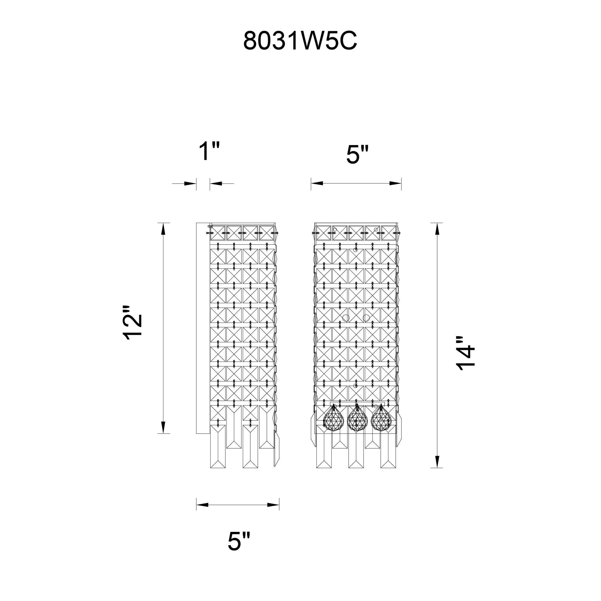 Shown in Chrome finish and K9 Clear crystal