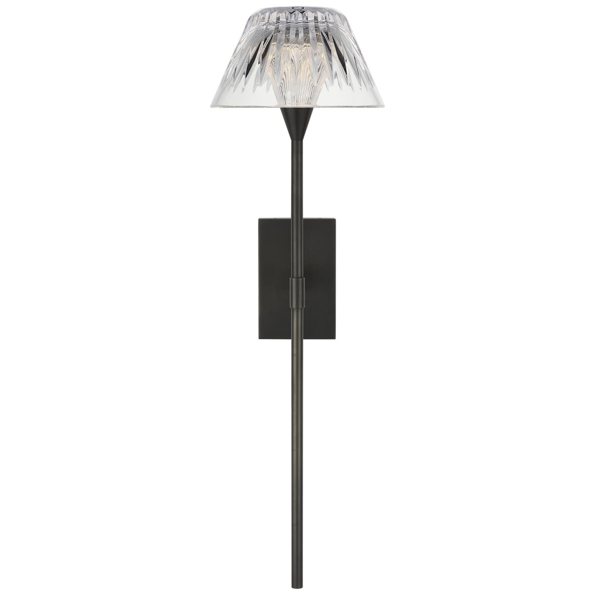 Shown in Bronze finish and Clear crystal