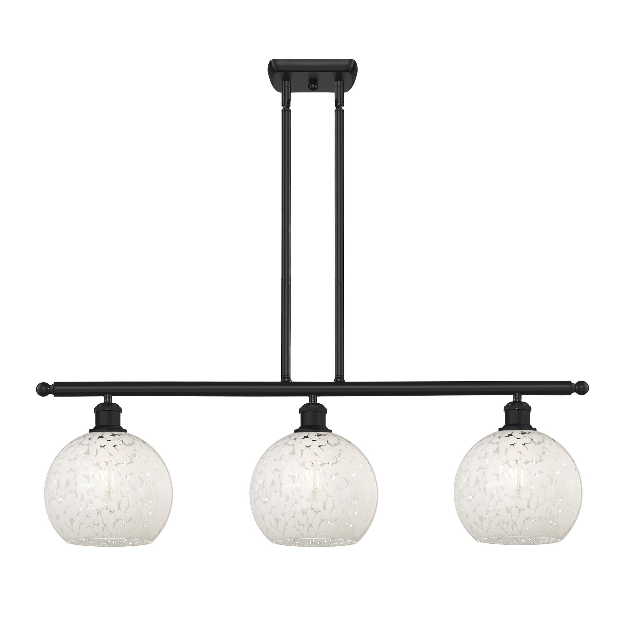 Bruno Marashlian White Mouchette 36 Inch Linear Suspension Light by Innovations Lighting