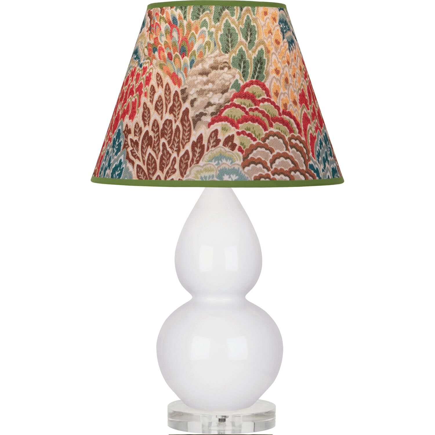 Shown in Daisy finish and Fall Floral shade and Lucite accent