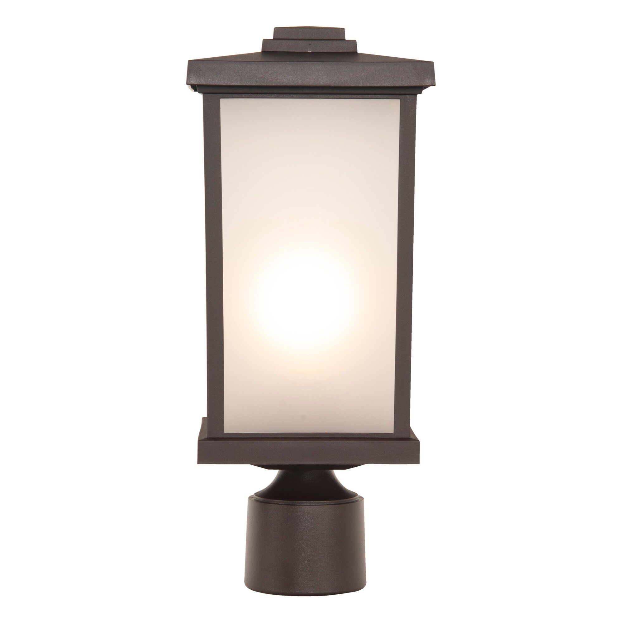 Shown in Bronze finish and Frosted Polycarbonate shade