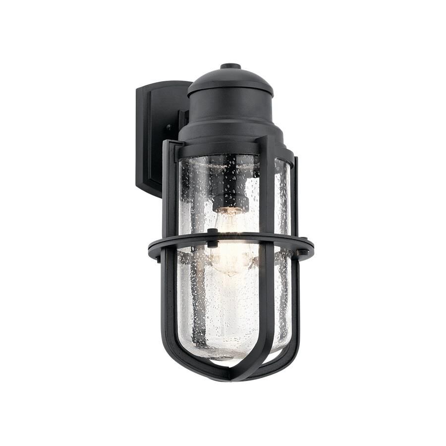 Shown in Textured Black finish and Clear Seeded glass